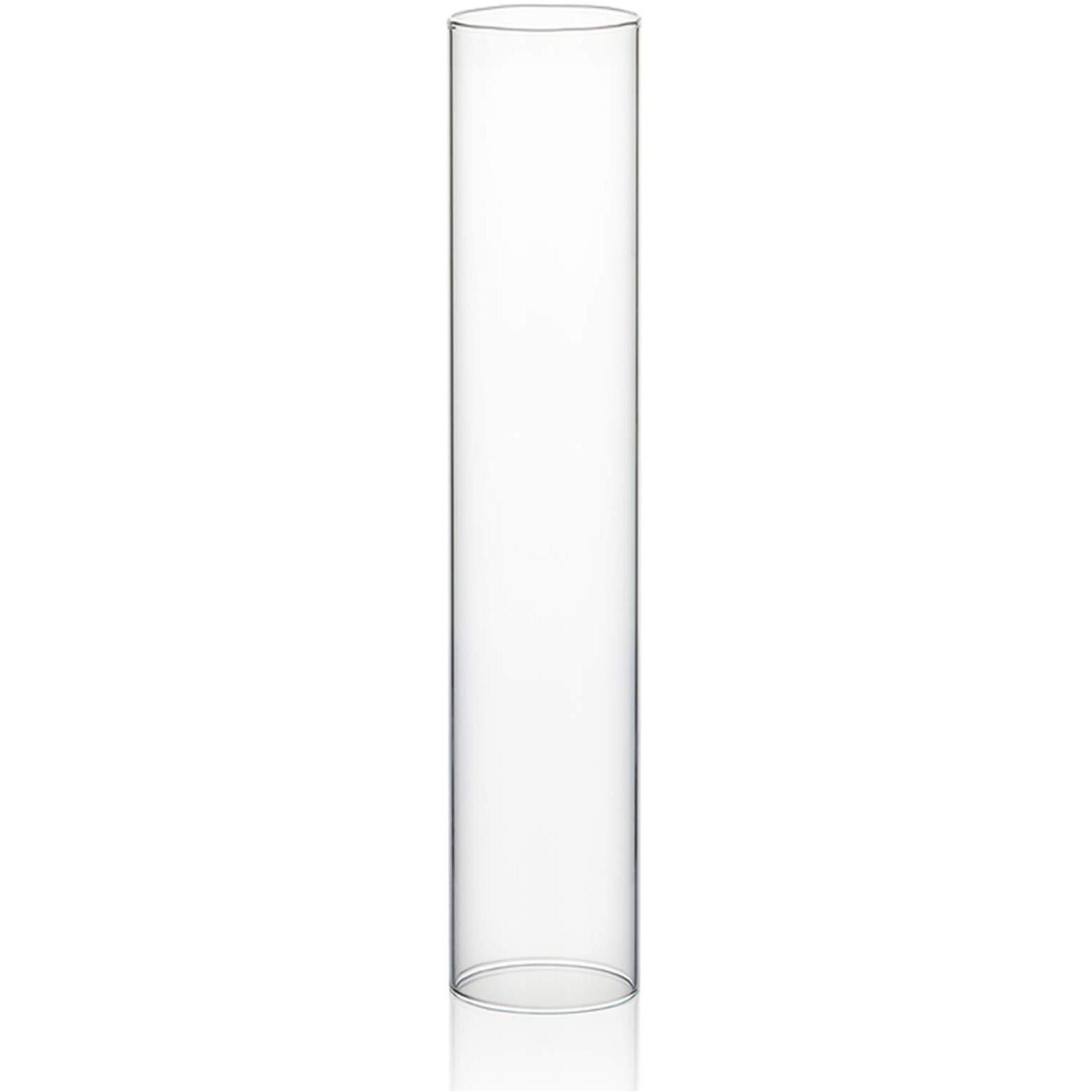 Wgvi Hurricane Candle Holder Sleeve, Wide 3", Height 16", Clear Glass Cylinder Candleholder, Chimney Tube, Open Ended Candle Shade, 1 Piece