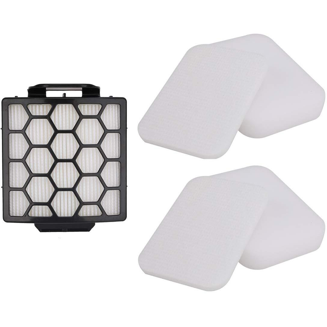 1 Hepa Filter & 2 Set Of Foam Filters For Shark Navigator Nv150 Nv251 Nv255 & Zero-M Zu62 Zu62C Zu60 Upright Shark Vacuum Filter Replacement Part 1238Ft60 1239Ft60