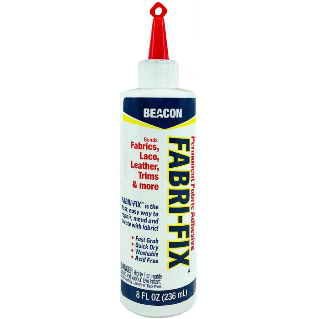 Beacon Fabri-Fix Bonding Solution - Fast Grab & Quick Dry For Fabric, Leather & More - No Heat, No Mess & Burn-Free, 8-Ounce