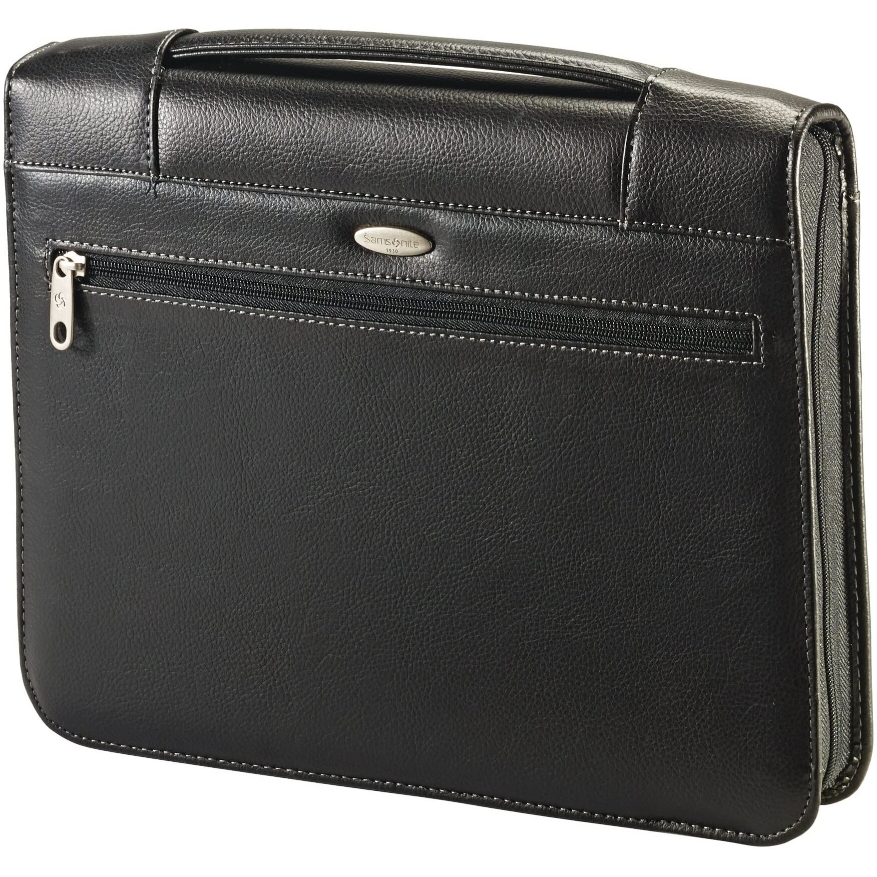 Samsonite Zip-Around Vinyl 3-Ring Padfolio, 12 1/2 X 13 3/8 X 2 1/4, Black