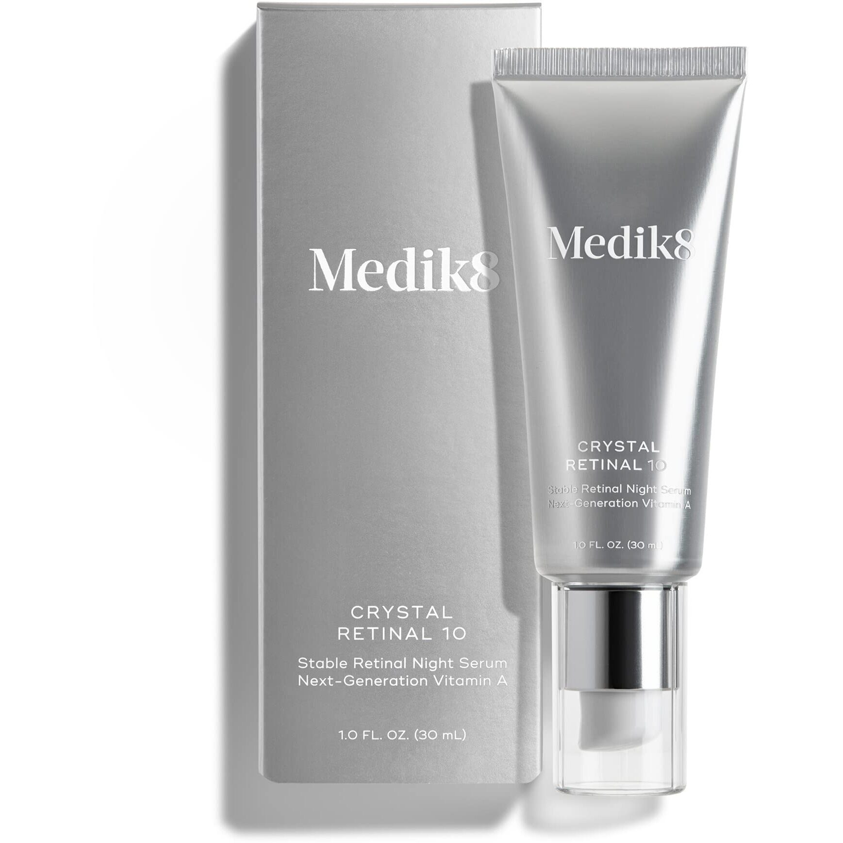 Medik8 Crystal Retinal 1 - Brightening, Firming, Advanced Skin Regenerating Retinaldehyde Serum - Smoothing, Hydrating Wrinkle Repair Recipe - With Hyaluronic Acid, Glycerin, And Vitamin E - 1 Oz