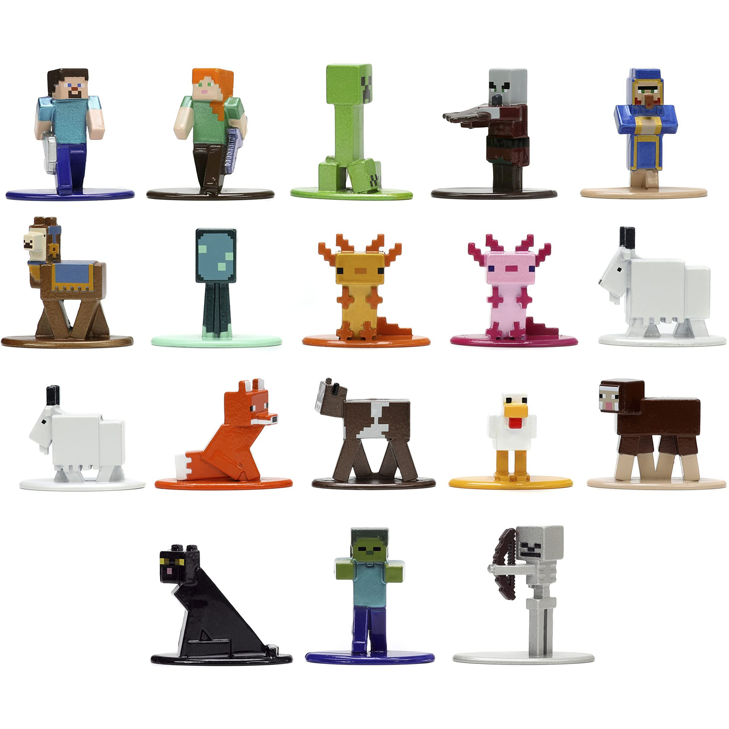 Minecraft Caves And Cliffs 1.65" 18-Pack Series 8 Die-Cast Figures, Toys For Kids And Adults