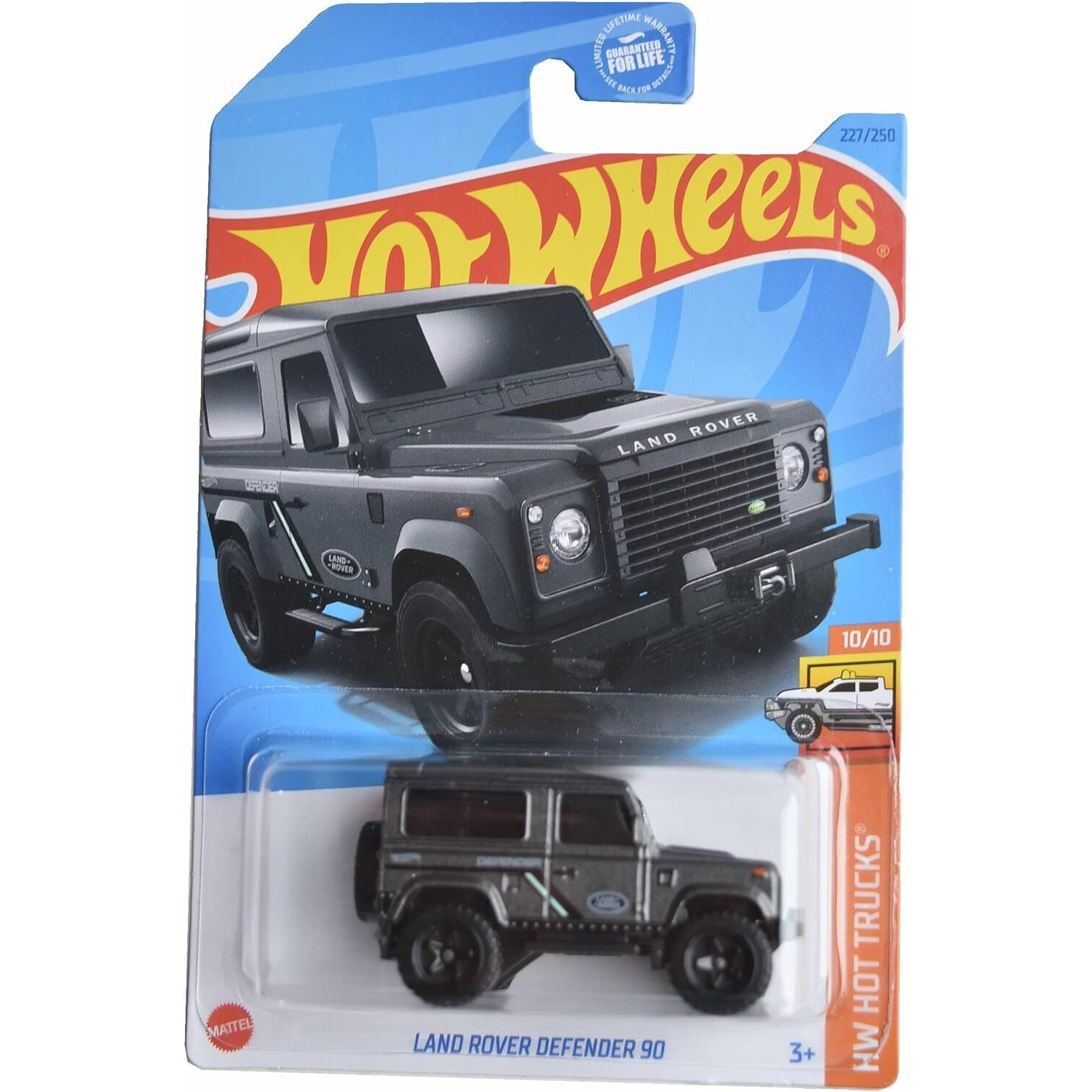 Hot Wheels Land Rover Defender 90, Hw Hot Trucks 10/10 [Gray] 227/250