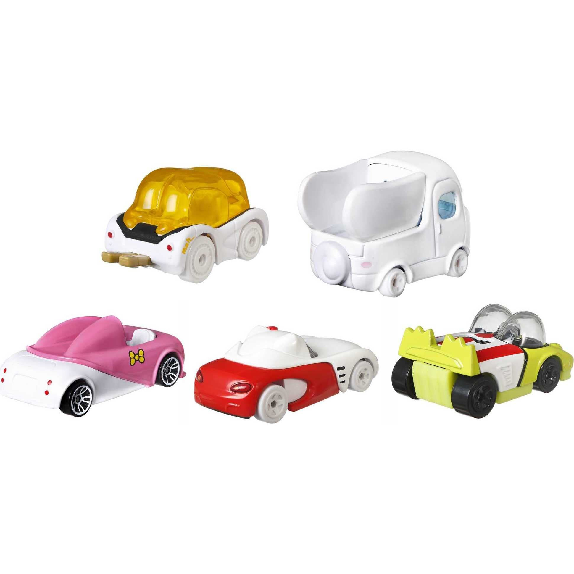 Hot Wheels Sanrio Character Car 5-Pack, Toy Cars In 164 Scale Hello Kitty, Keroppi, Gudetama, Cinnamaroll & My Melody