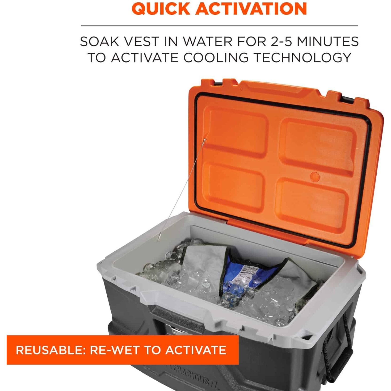 Chill-Its 6665 Evaporative Cooling Vest - Water Repellent, Pocket, Comfortable, Durable, Ventilation, Stretchable, Lightweight, Washable, Breathable, Evaporation Resistant - Large Size - Polyester, Fa