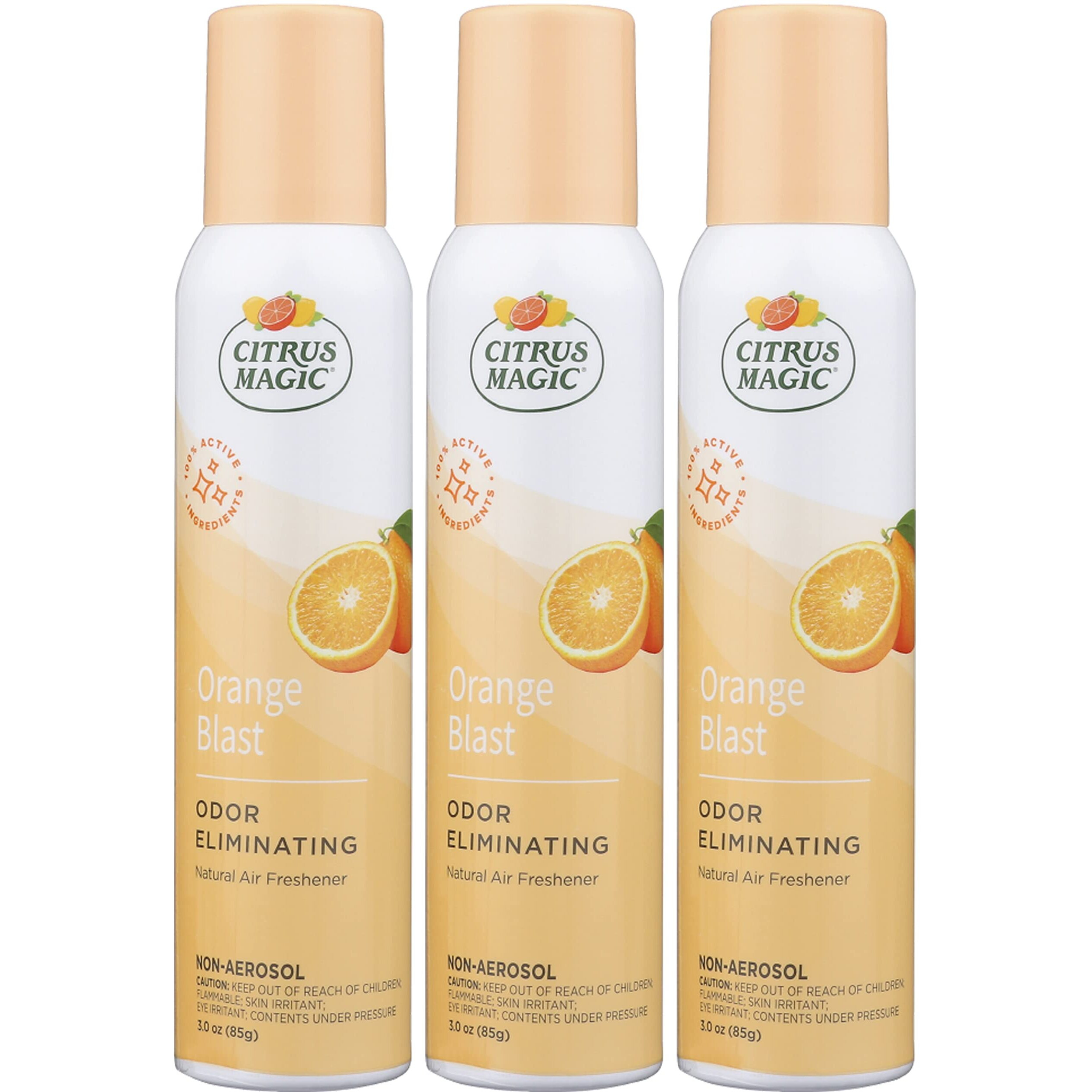 Citrus Magic Natural Odor Eliminator Air Freshener Spray For Home, Orange Blast, 3-Ounce, Pack Of 3