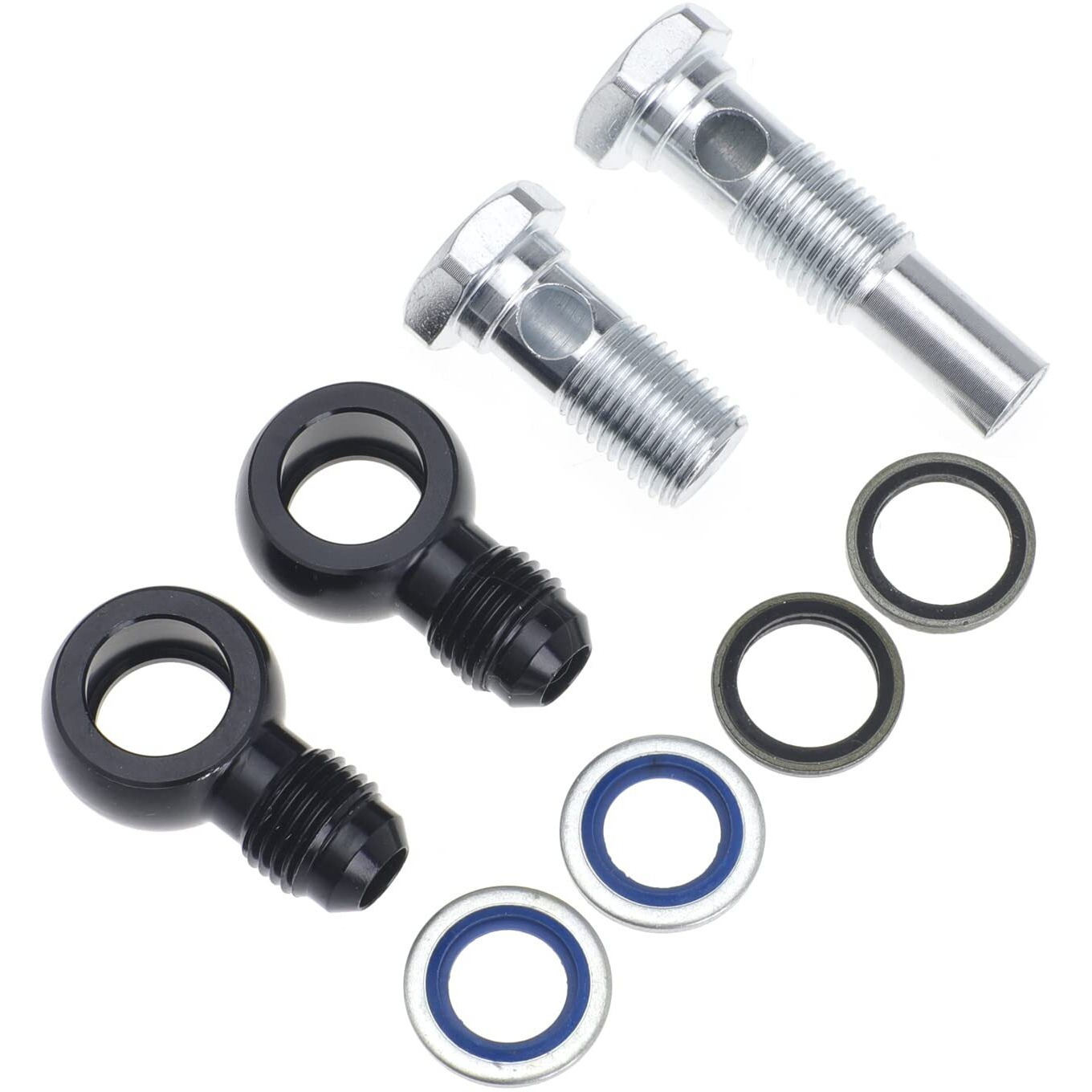 Roosain 6An X 1/4Npsm 4L80E Gm Transmission Oil Cooler 90 Degree Banjo Fittings