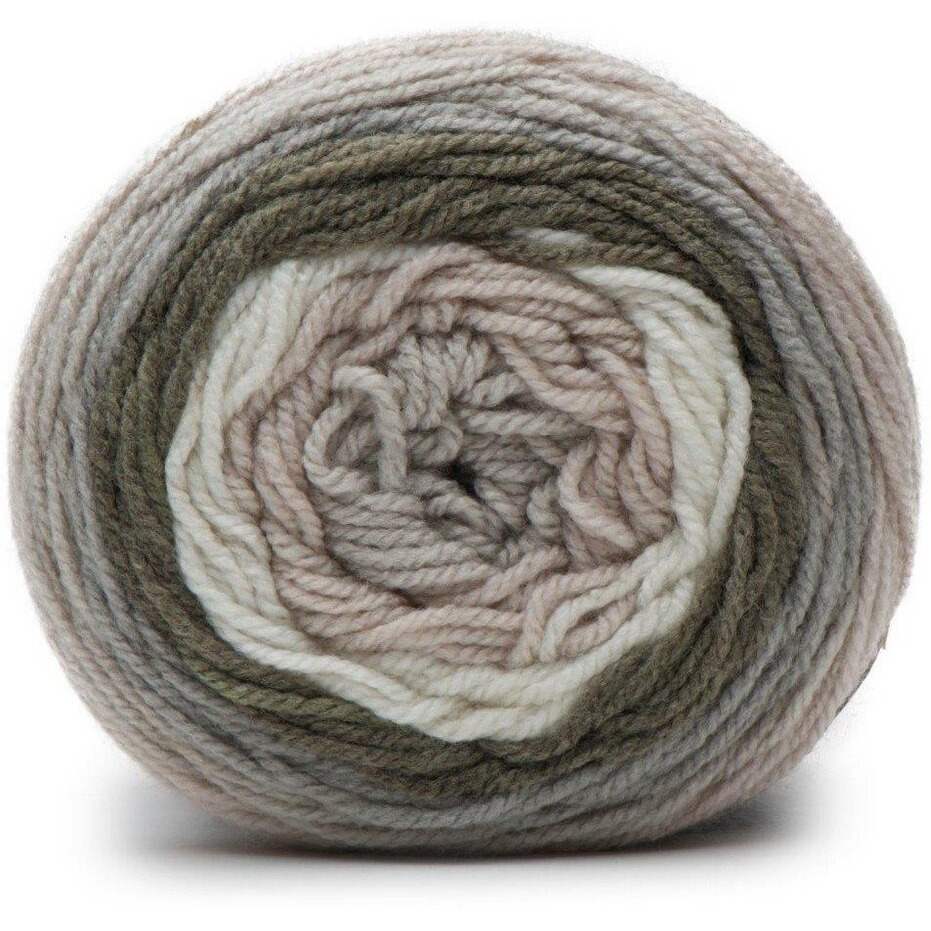Caron Cakes Self Striping Yarn 383 Yd/350 M 7.1 Oz/200 G (White Truffle)