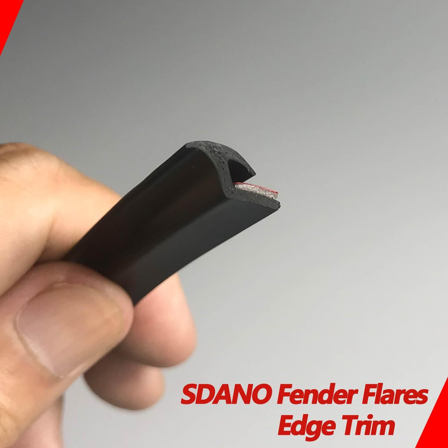 Sdano Fender Flares Edge Trim, Fender Flare Rubber Seal For Car And Truck Wheel Wells, Rubber Gasket For Fender Flares Universal, Bonds W/ 3M Automotive-Grade Adhesive Tape, T-Style, 30 Length