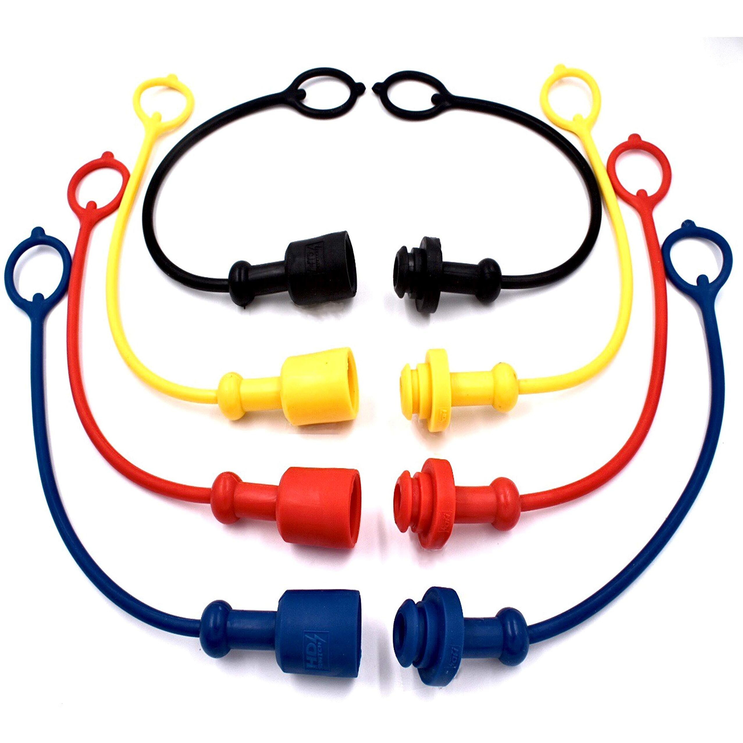 Hd Switch 8 Pack Hydraulic Quick Coupler Dust Cap & Plug Set Fits 1/4&quot Iso John Deere 120R D120 D160 H120 H160 H165 X950R 54D 60D 1023E 1025R 1026R 2025R 2026R 2032R 2036R 2038R 2305 2320 2720 2520