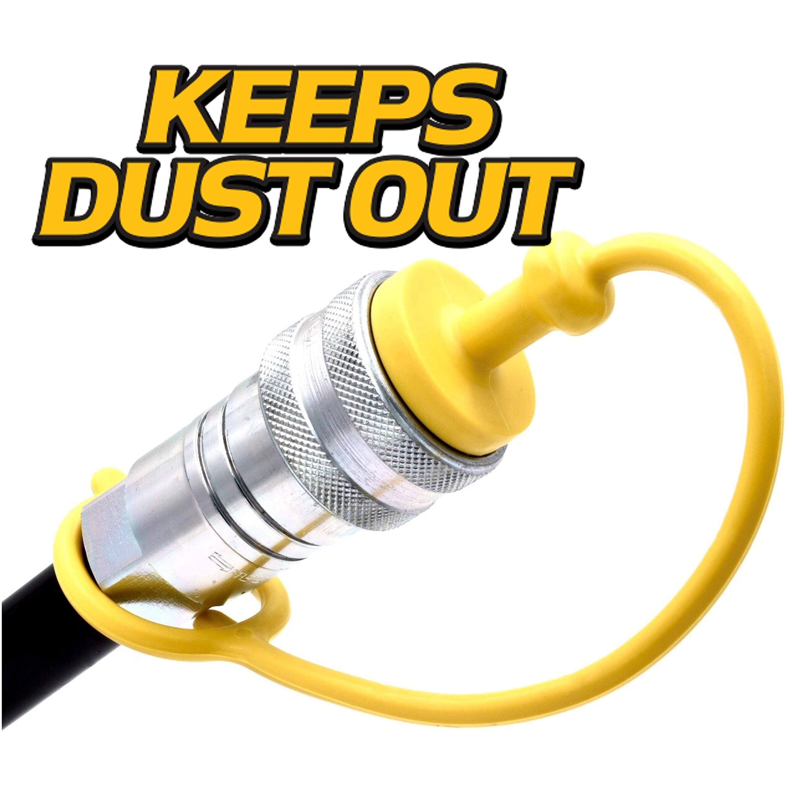 Hd Switch 8 Pack Hydraulic Quick Coupler Dust Cap & Plug Set Fits 1/4&quot Iso John Deere 120R D120 D160 H120 H160 H165 X950R 54D 60D 1023E 1025R 1026R 2025R 2026R 2032R 2036R 2038R 2305 2320 2720 2520