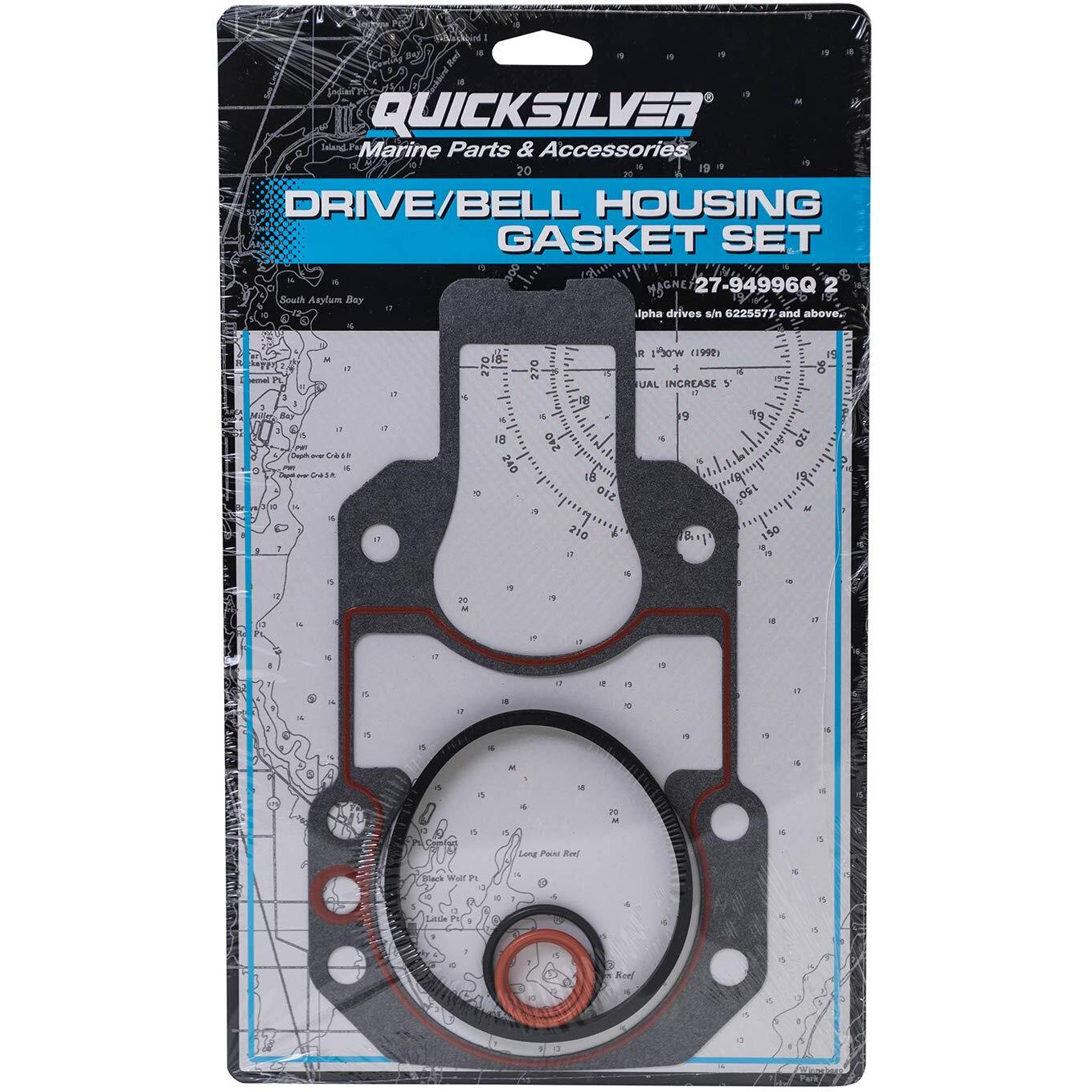 Quicksilver 94996Q2 Bell Housing Installation Gasket Kit For Mercruiser R, Mr And Alpha One Gen Ii Drives