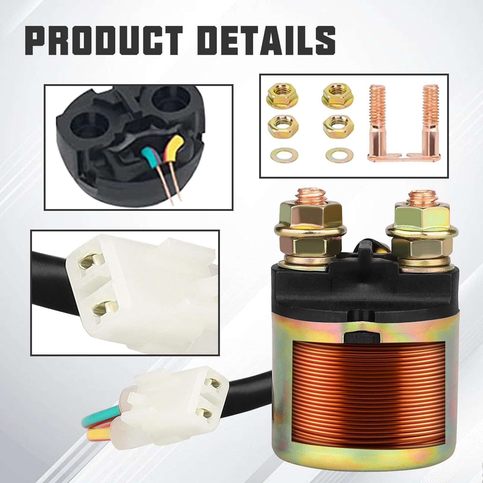 Rancher 420 Starter Solenoid Relay For Honda Trx350 Trx400 Trx450 Trx500 Trx90 Trx200 Trx450Es Trx650 Trx680 Fourtrax Foreman Rancher Rubicon Pioneer 700 35850-Hm7-000 Atv