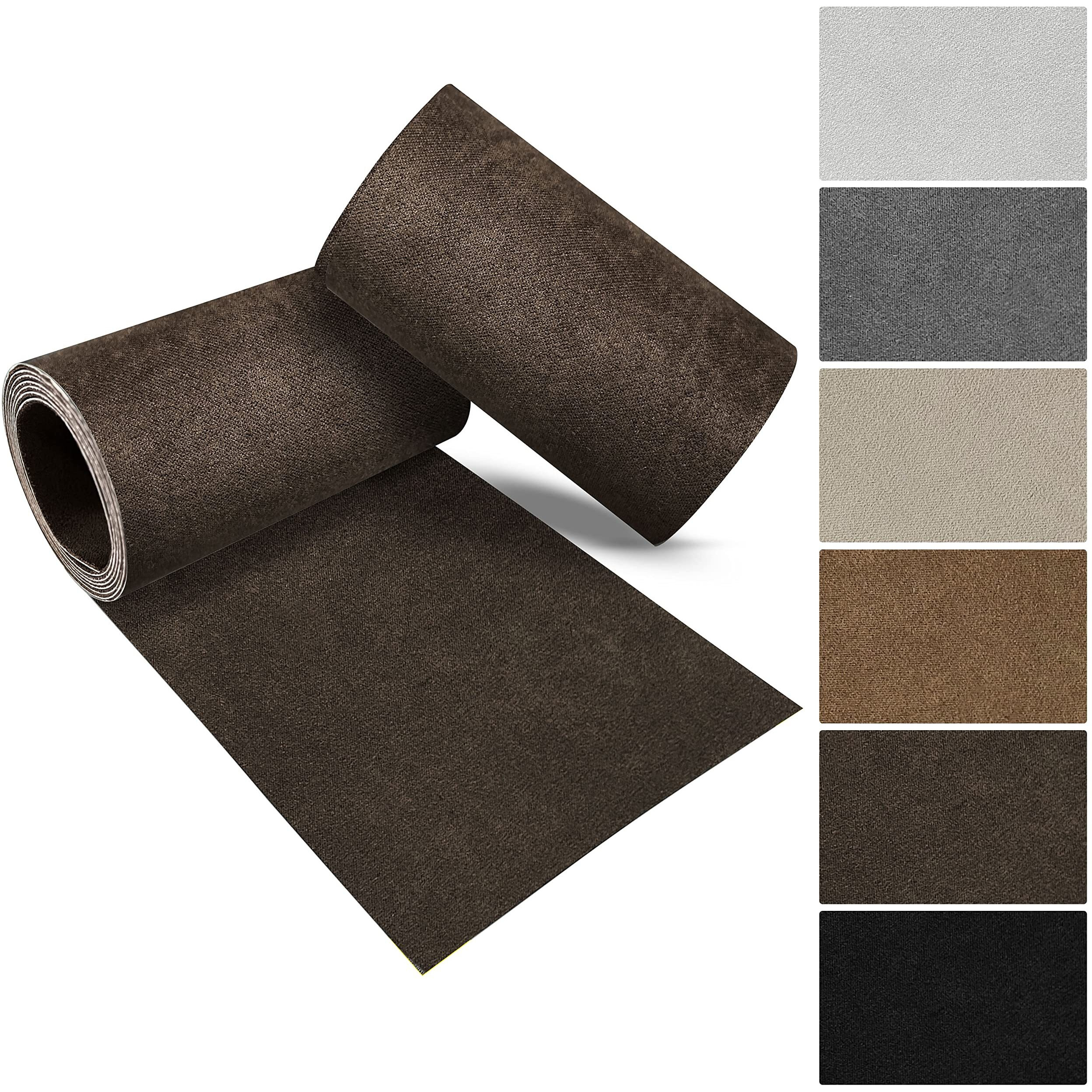 Azobur Rectangular Velvet Repair Patch, Self-Adhesive Flannel Fabric Patch, Multi Colors, Microfiber Patch,Can Be Used To Patch Sofas, Car Seats, Handbags, Jacket Holes And Tears (Dark Brown)