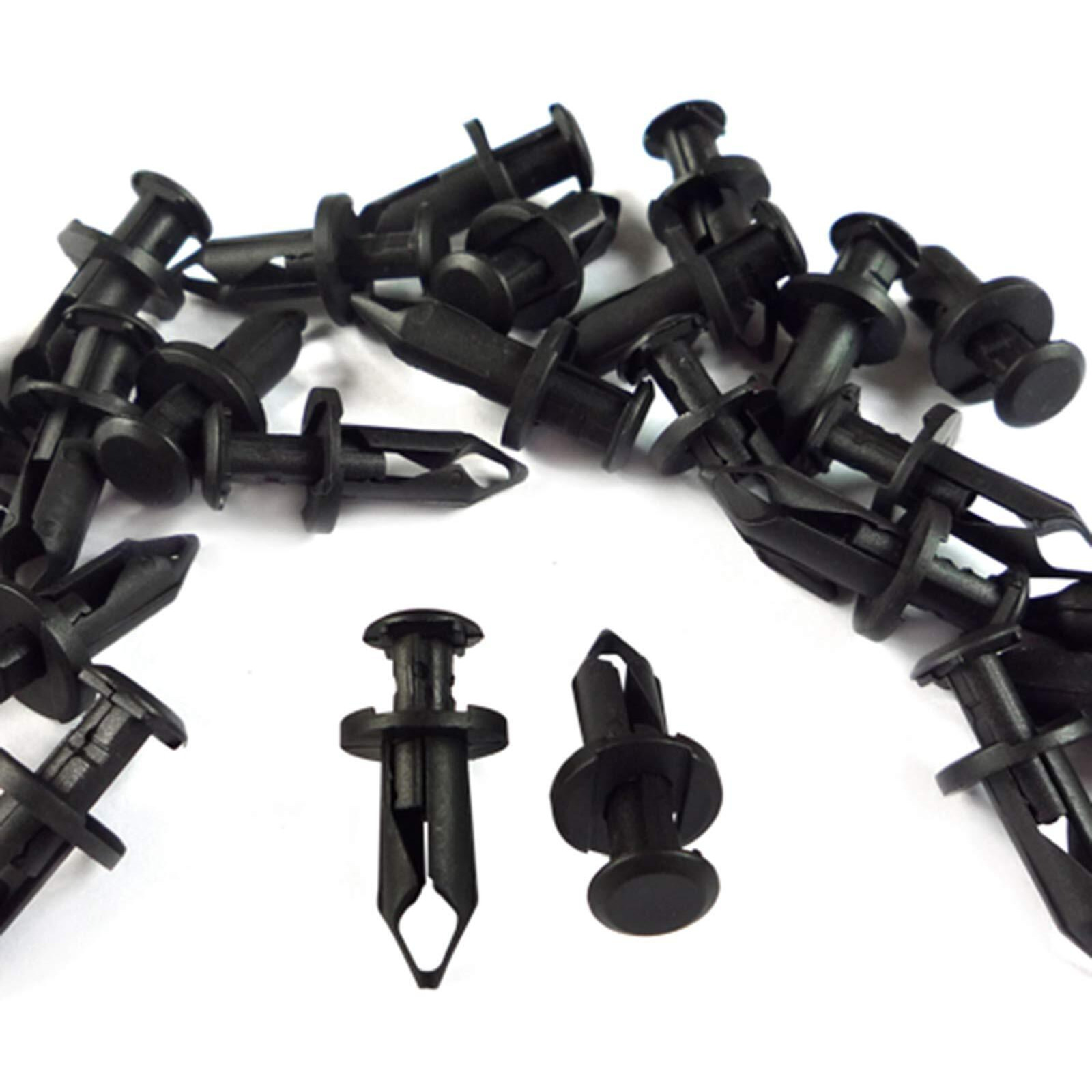 Woodzdon Pack Of 100 Replacement For Can Am 293150089 Atv Utv Fit 8Mm 5/16 Inch Hole Fender Rivet Plastic Clip Push Pin Splash Guard Body Panel Retainer Motorcycle Black Nylon Fastener For Bombardier
