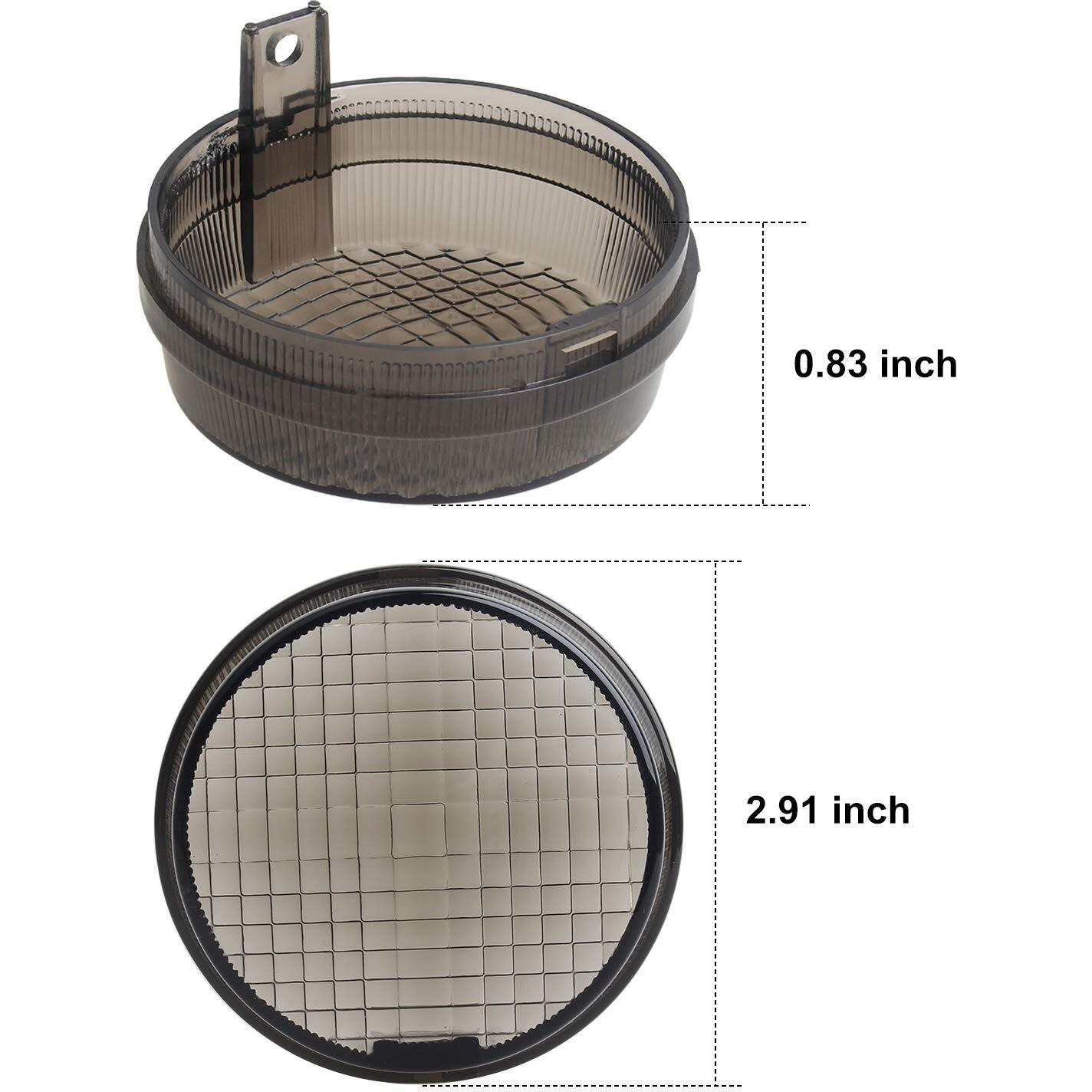 Nthreeauto 4Pcs Smoked Turn Signal Lens Cover Front Rear Compatible With Kawasaki Vulcan 2000 1600 Classic/Nomad Honda Shadow Cruisers