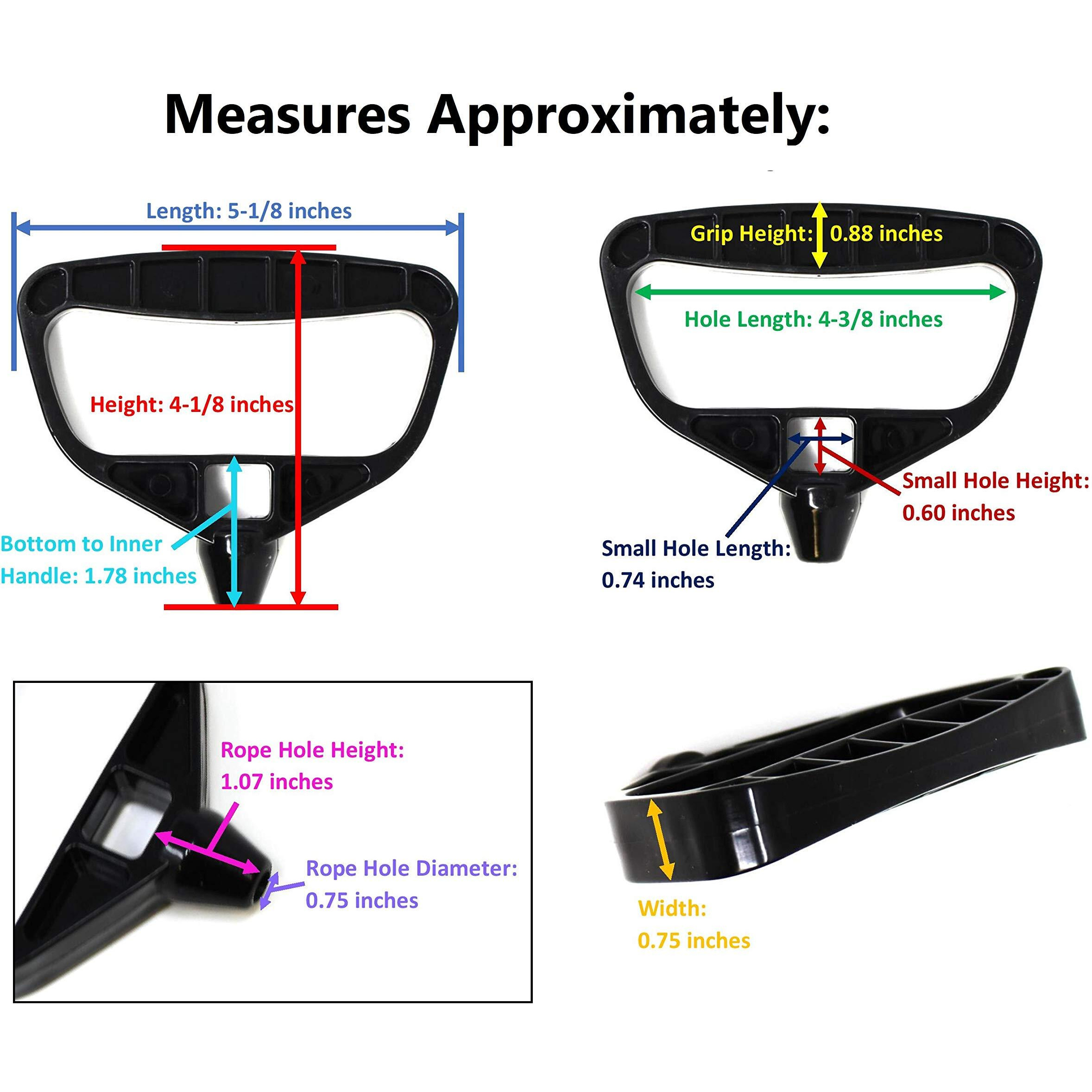 Universal Pull Starter Handle For Polaris, Ski Doo, Arctic Cat, Snowmobile (Black)