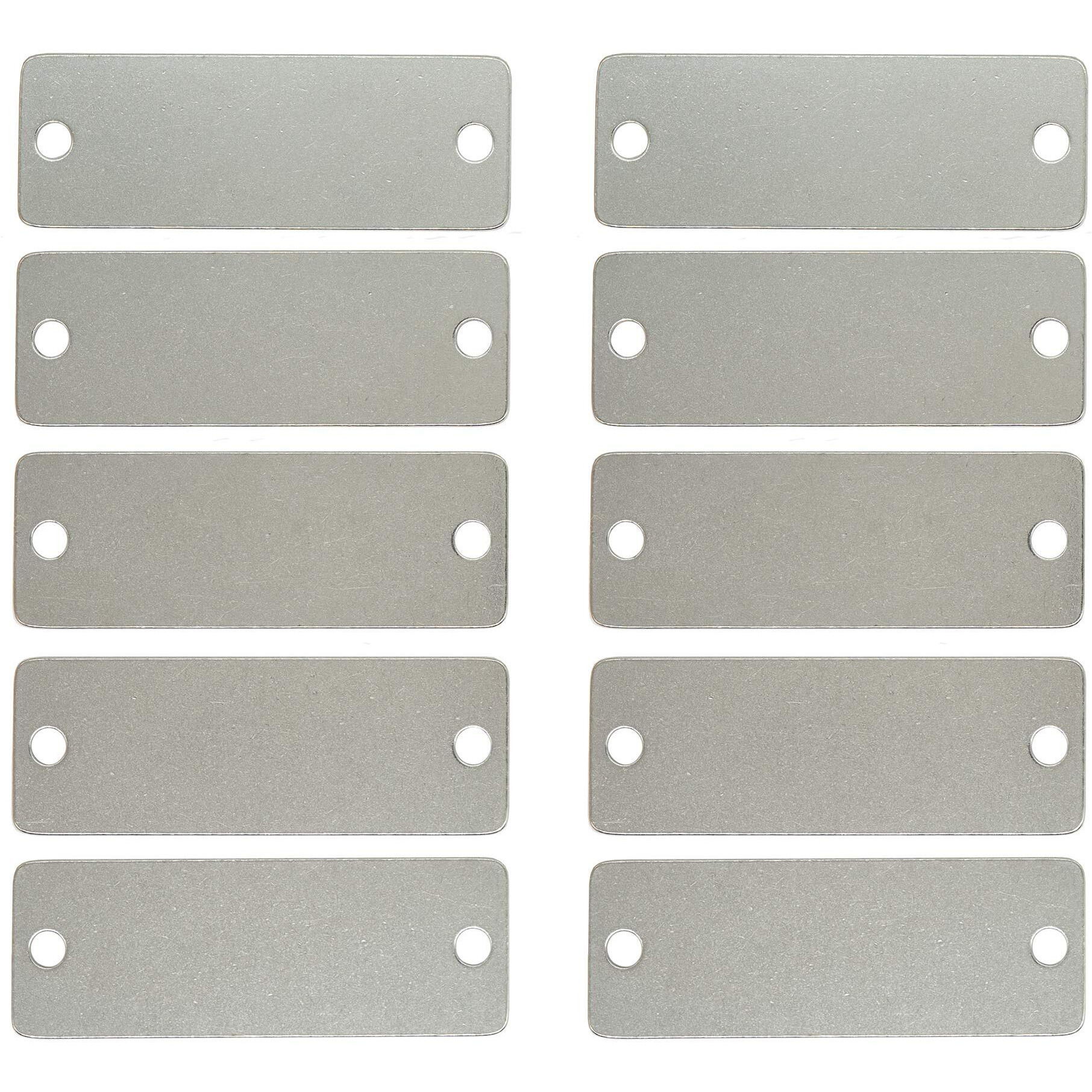 Staymax 25 Pack Stainless Steel Blank Tags Rectangle Stamping Blanks With Two Holes