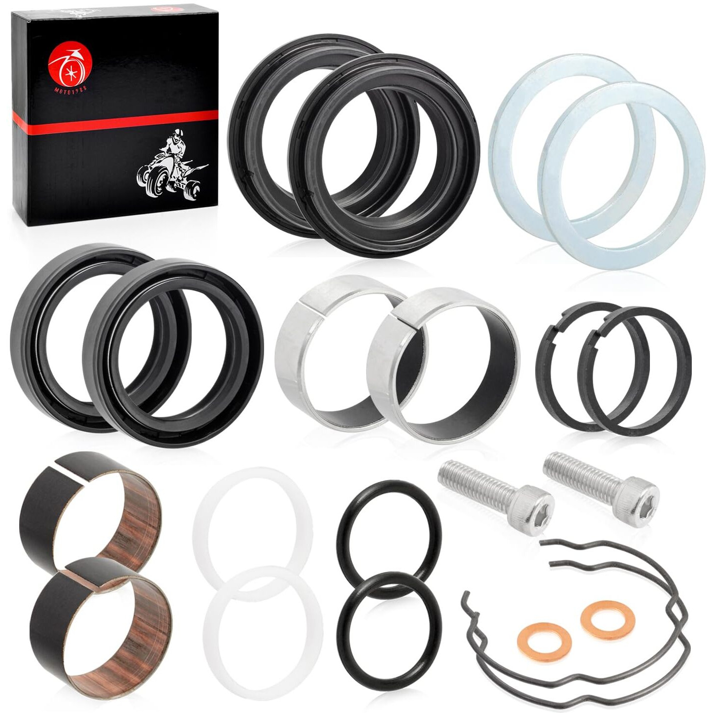39Mm Front Fork Bushing Dust Oil Seals Rebuild Kit For Sportster 883 1200 Xl883 Xl1200 1990-2013 Fxd Dyna 1991-2005