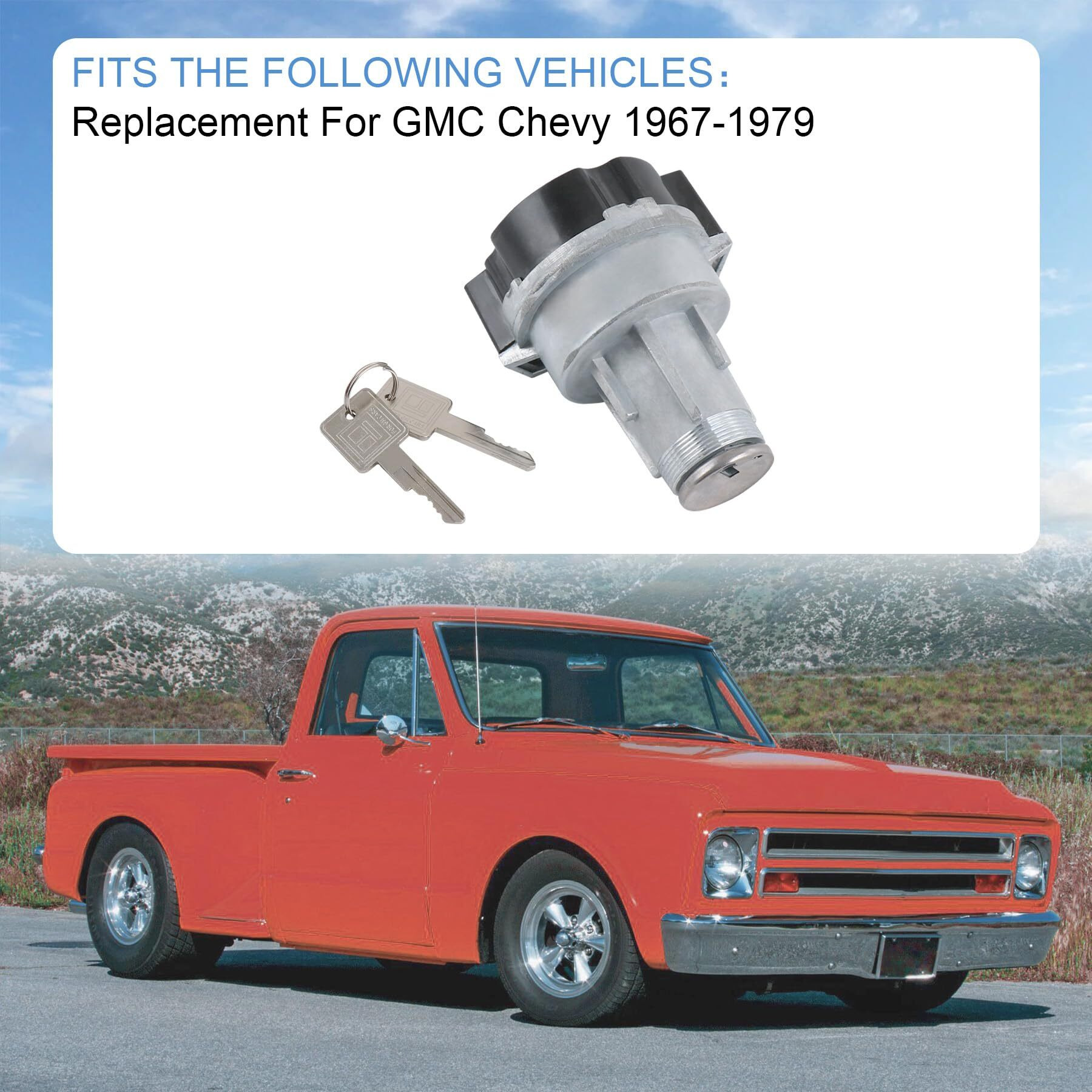 Jdmspeed Ignition Lock Cylinder Starter Switch In Dash With 2 Keys Ls105 1116683 Replacement For Gmc Chevy 1967-1979 Us84 Ls411 1125 7 Pin