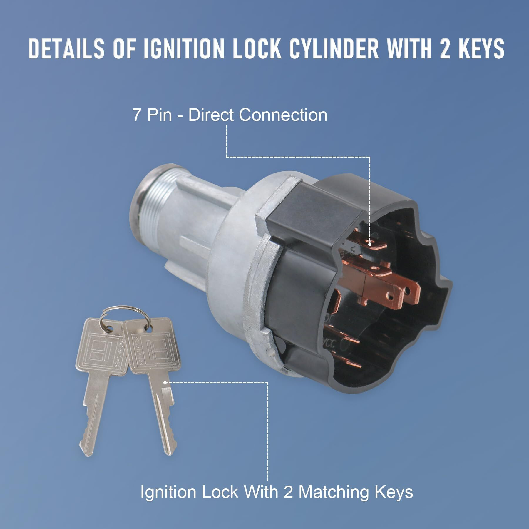 Jdmspeed Ignition Lock Cylinder Starter Switch In Dash With 2 Keys Ls105 1116683 Replacement For Gmc Chevy 1967-1979 Us84 Ls411 1125 7 Pin