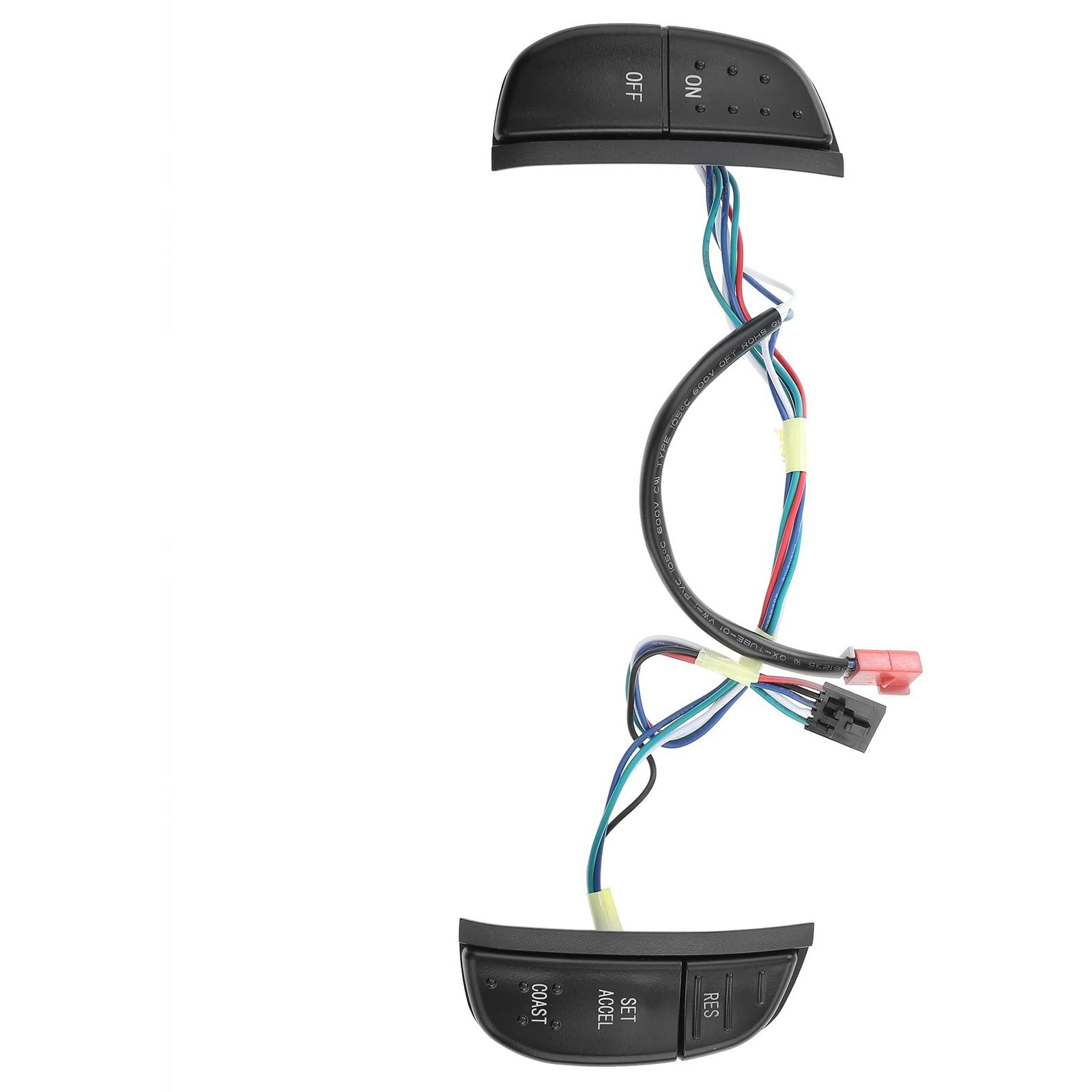 A-Premium Steering Wheel Mounted Cruise Control Switch, With Green Backlight, Compatible With Ford F-150/250/350 1997-2004, F-150/250/350/450/550 Super Duty 1999-2007, Excursion, Expedition, And More