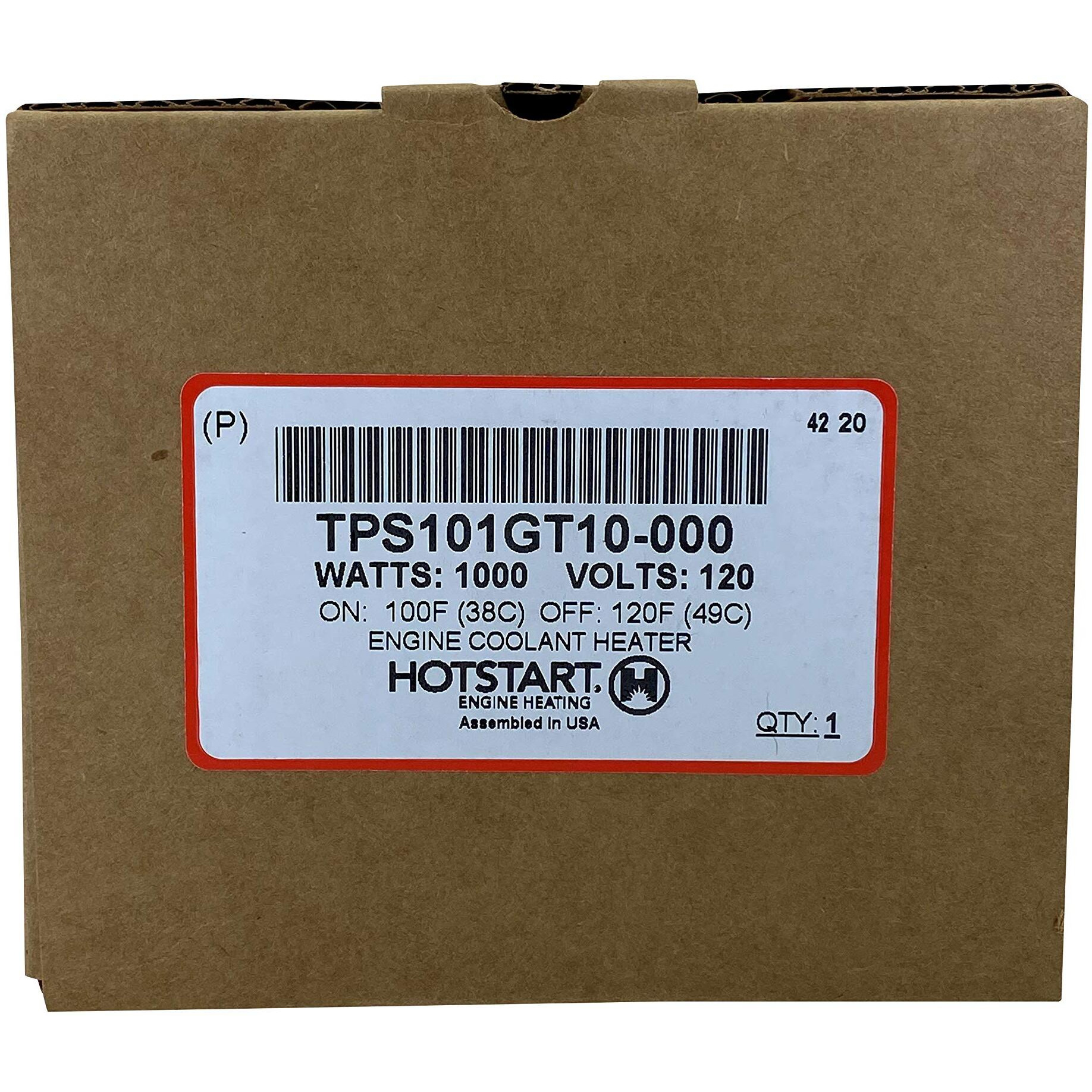 Hotstart Kim Tps101Gt10 Series 120V, 1000 Watt Coolant Heater