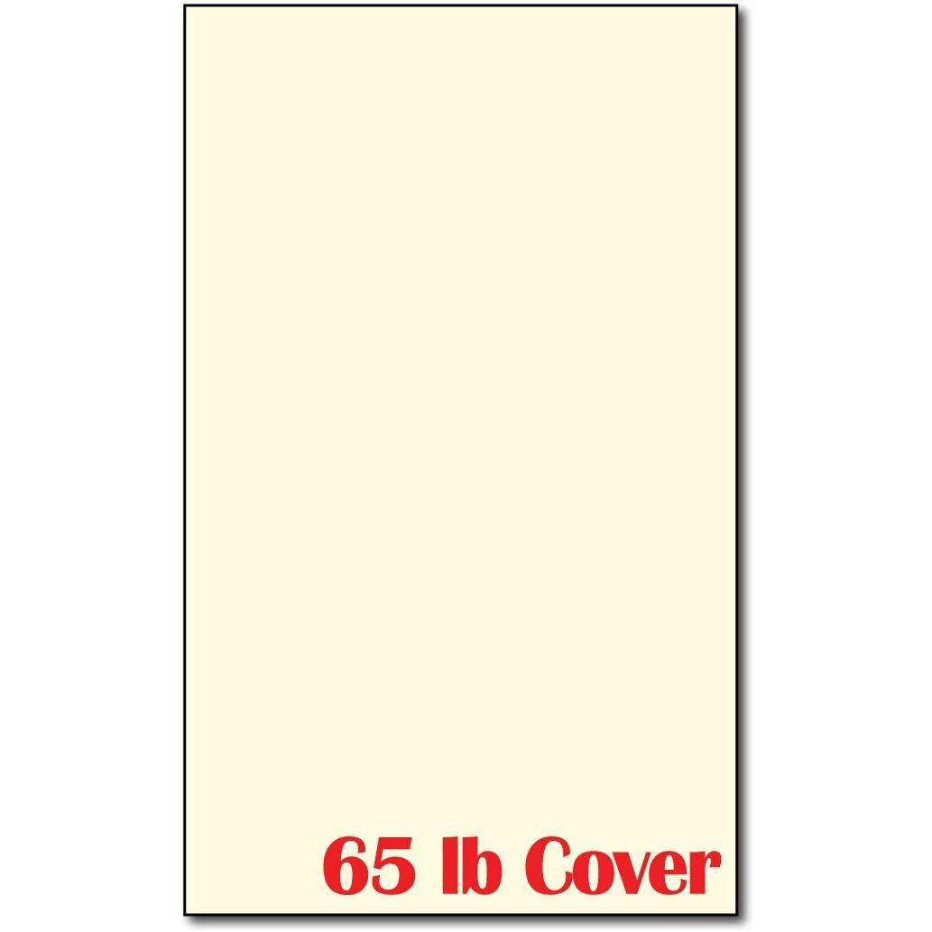 250 Sheets Cream Colored Legal Size Cardstock (8.5 X 14 Inches) - 65Lb Cover