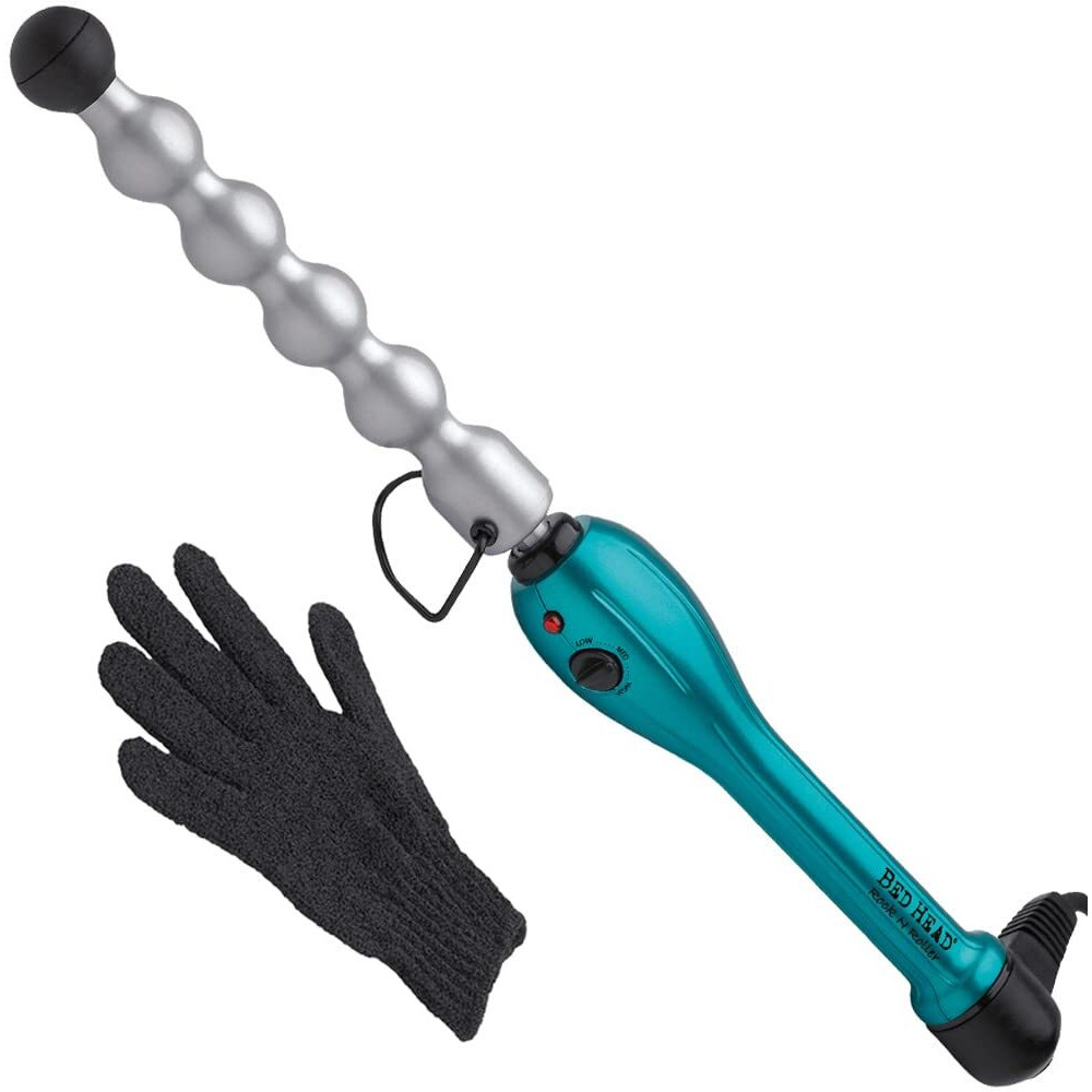 Bed Head Rock N Roller Clamp Free 2-In-1 Curling Wand | Round Barrel For Tousled Waves
