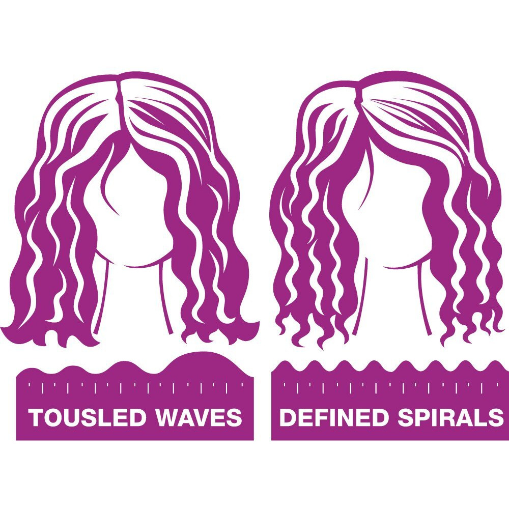 Bed Head Rock N Roller Clamp Free 2-In-1 Curling Wand | Round Barrel For Tousled Waves