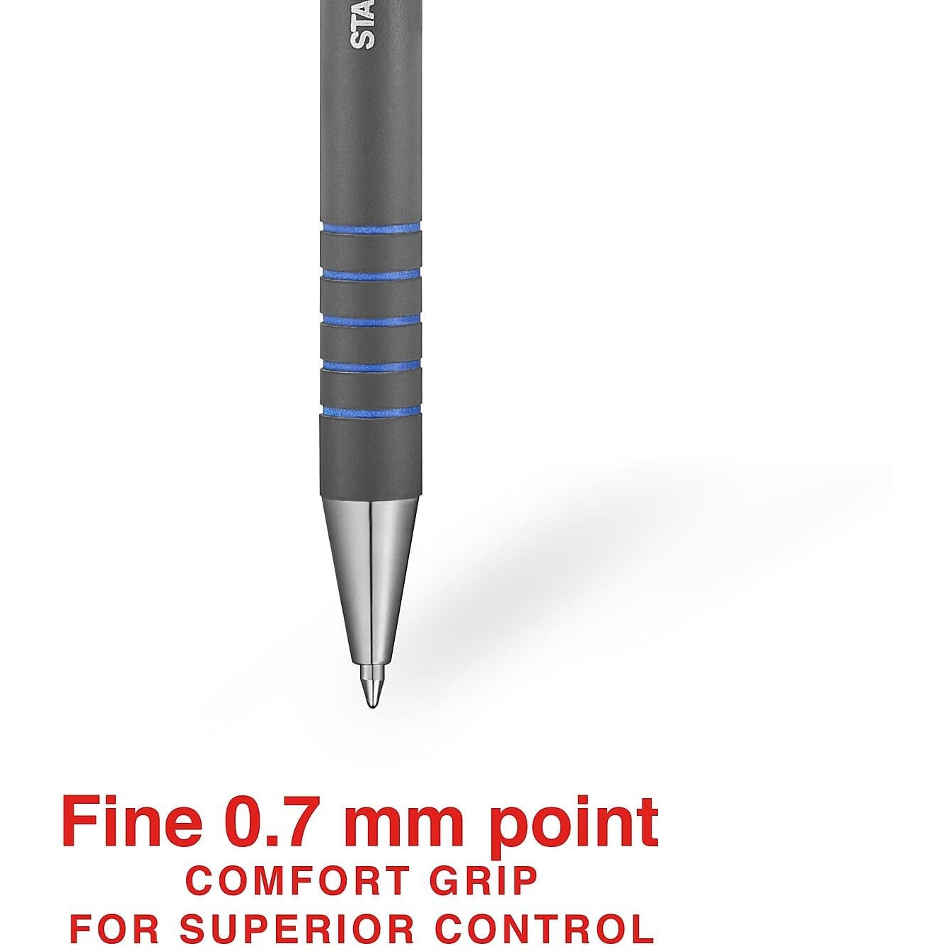 Staples 808009 Postscriptretractable Ballpoint Pens Fine Point Blue Dozen