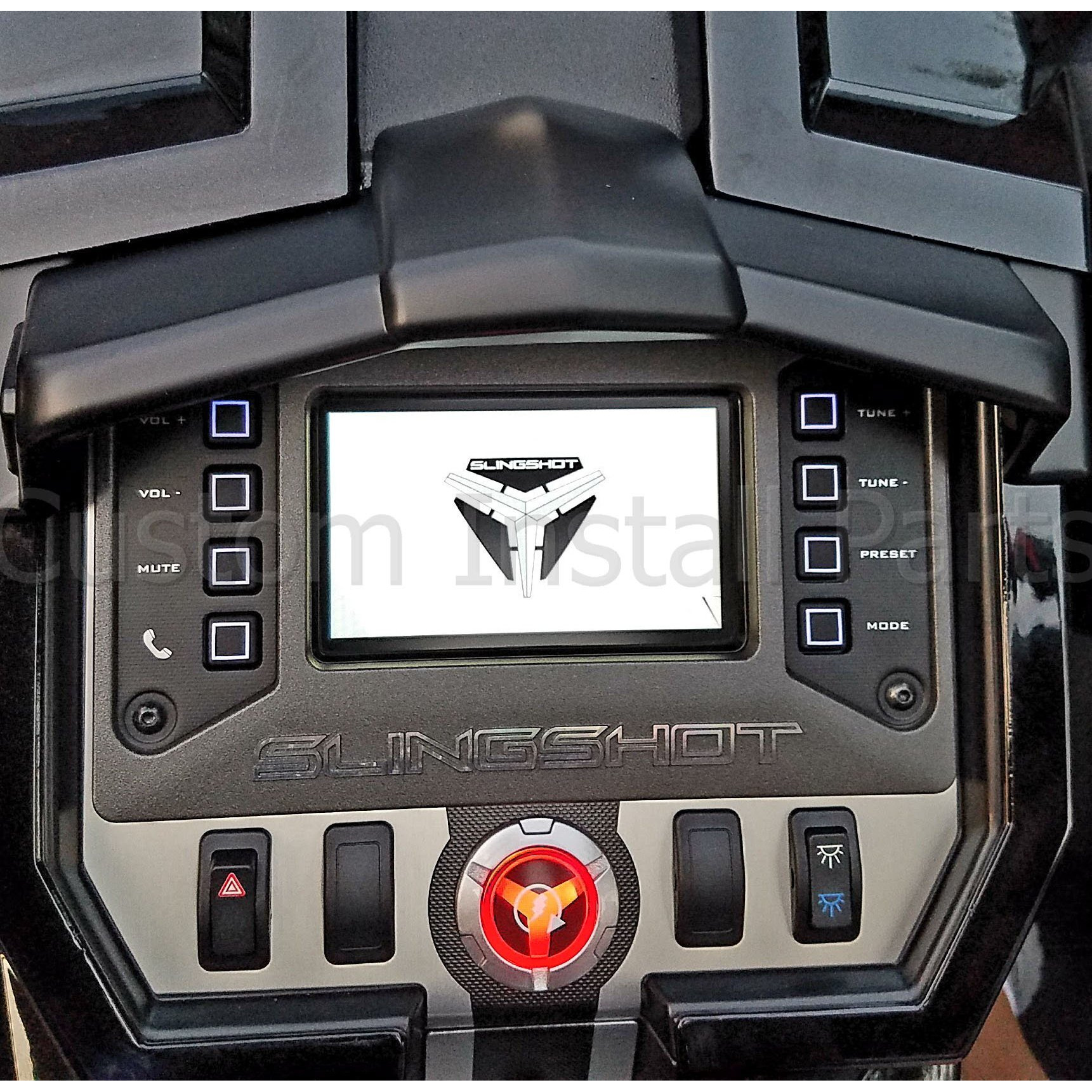 New Radio Gps Media Console Sun Visor Shade Cover Compatible With Polaris Slingshot 2015-2017