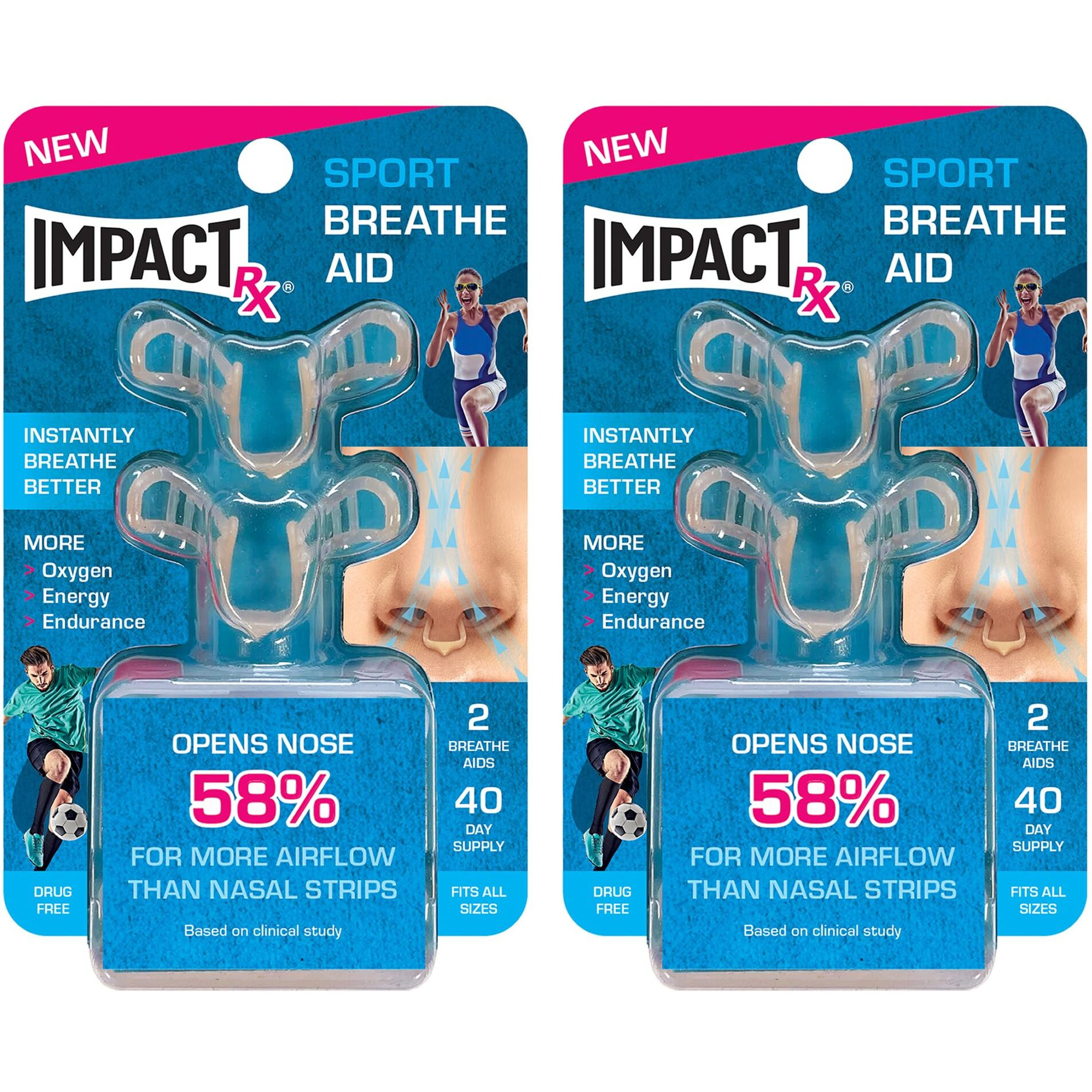 Sleepright Impactrx Sport Intra-Nasal Breathe Aids For Sports,Athletes (2-Pack)