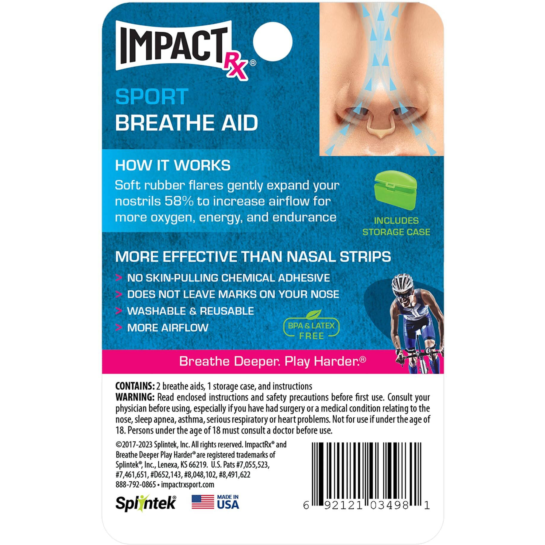 Sleepright Impactrx Sport Intra-Nasal Breathe Aids For Sports,Athletes (2-Pack)
