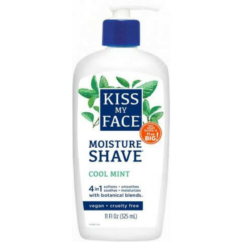 Kiss My Face 4-In-1 Moisture Shave, Cool Mint 11 Oz (Pack Of 3)