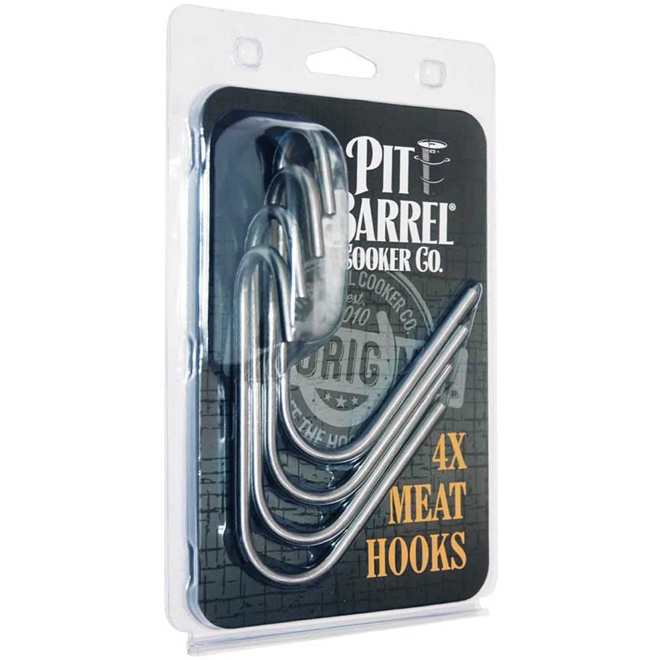 Pit Barrel Cooker Meat Hooks | Stainless Steel Meat Hooks For Barrel Cooker | Bbq Accessory For Hanging Beef, Poultry And Veggies | Set Of 4