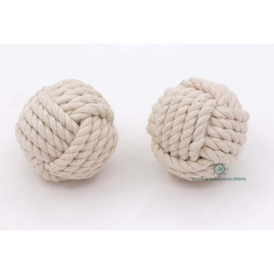 Rii 6Pcs 2" Nautical Decorative Rope Ball, Cotton Rope, Nautical Bowl Filler, Rope Dcor, Vase & Tray Bowl Filler, Home Tabletop Dcor, Wedding And Party Display Props, Housewarming Gift