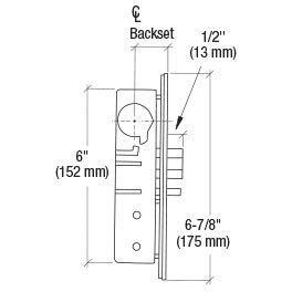 Crl Adams Rite 31/32" Backset Deadlatch Lock- Left Handed