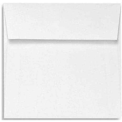 Luxpaper Square Invitation Envelopes | Peel & Press | 7" X 7" | White | 70Lb. Text | 50 Qty