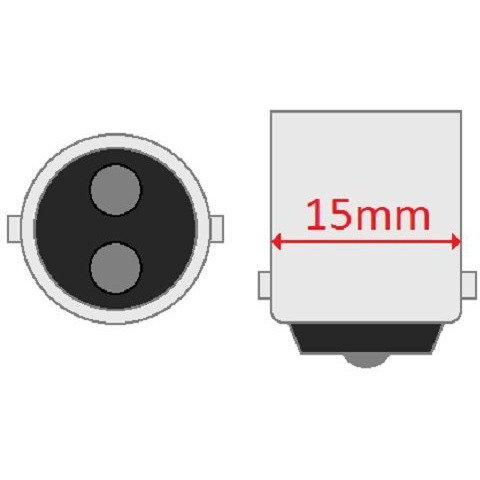 Cec Industries 6S6 Dc 130V Bulbs, 130 V, 6 W, Ba15D Base, S-6 Shape (Box Of 10)