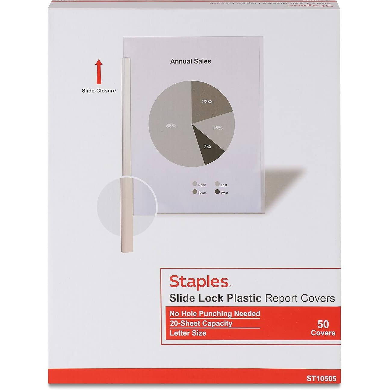 Staples 138289 Slide-Grip Report Covers 50/Pack (10505-Cc)