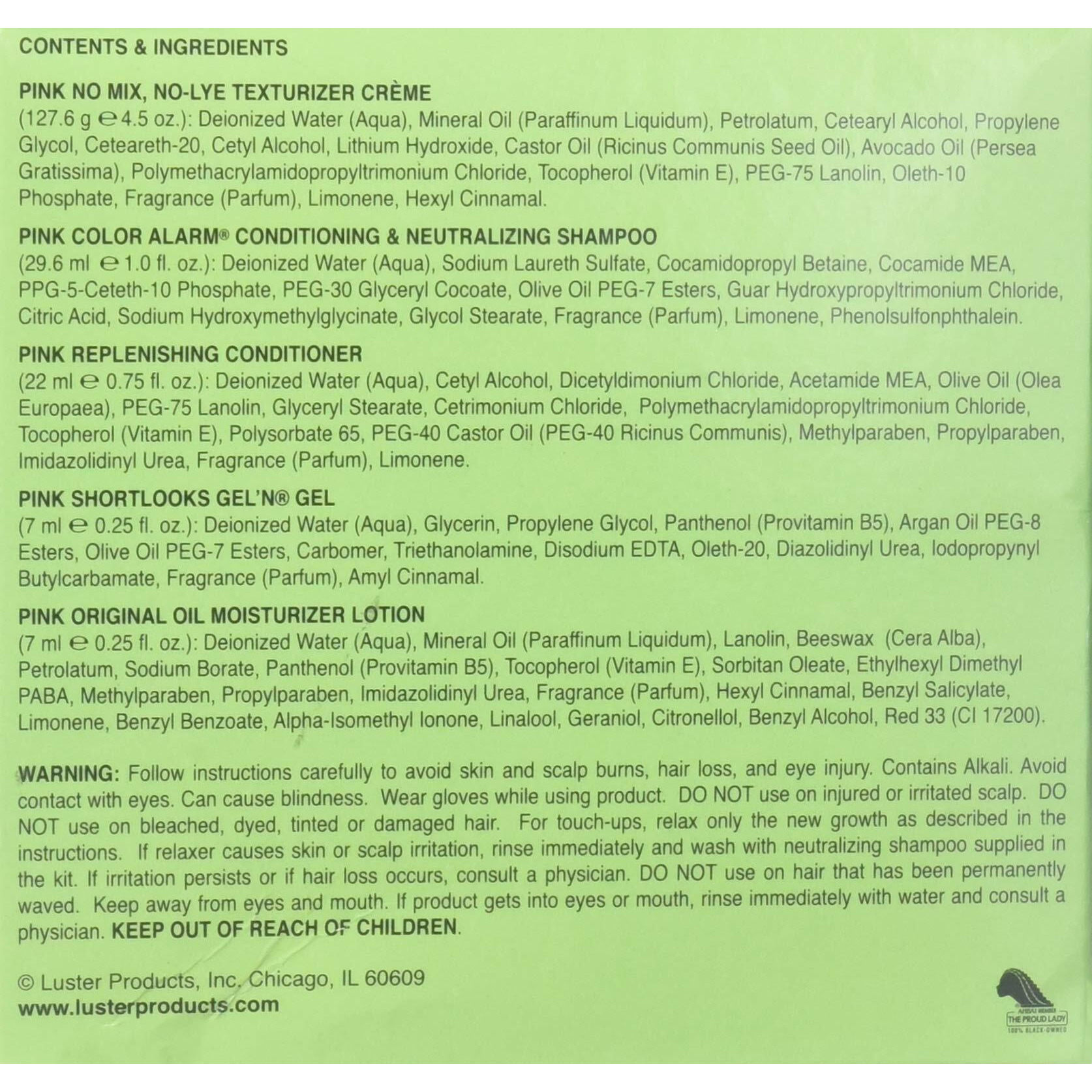 Luster's Shortlooks Texturizer Curl Softner