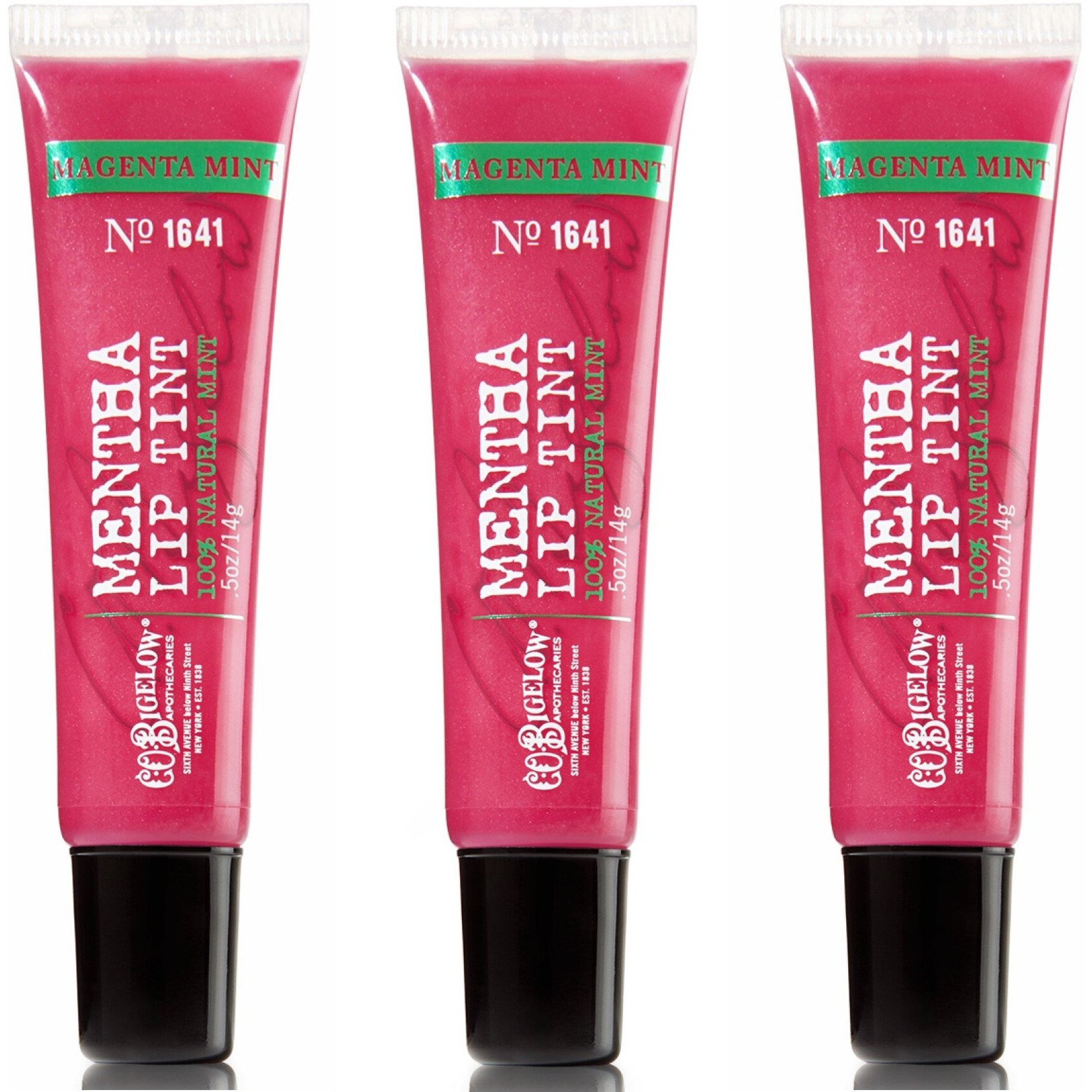 Bath & Body Works C.O. Bigelow Mentha Lip Tint 3 Pack Magenta Mint 1641