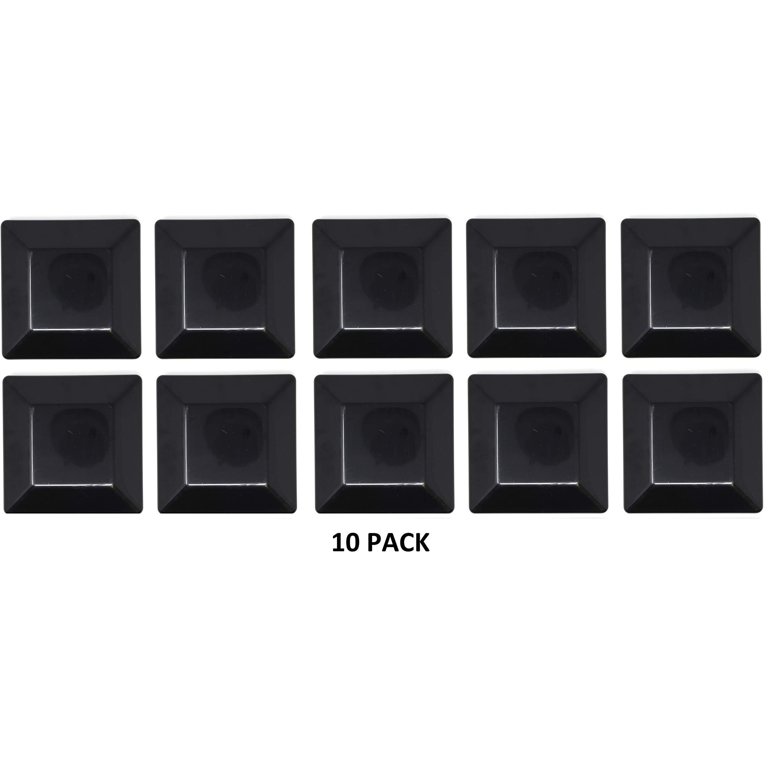 10 Pack-Black-6X6 Fence Post Plastic Cap-(5 5/8 X 5 5/8) Pressure Treated Wood Made In Usa