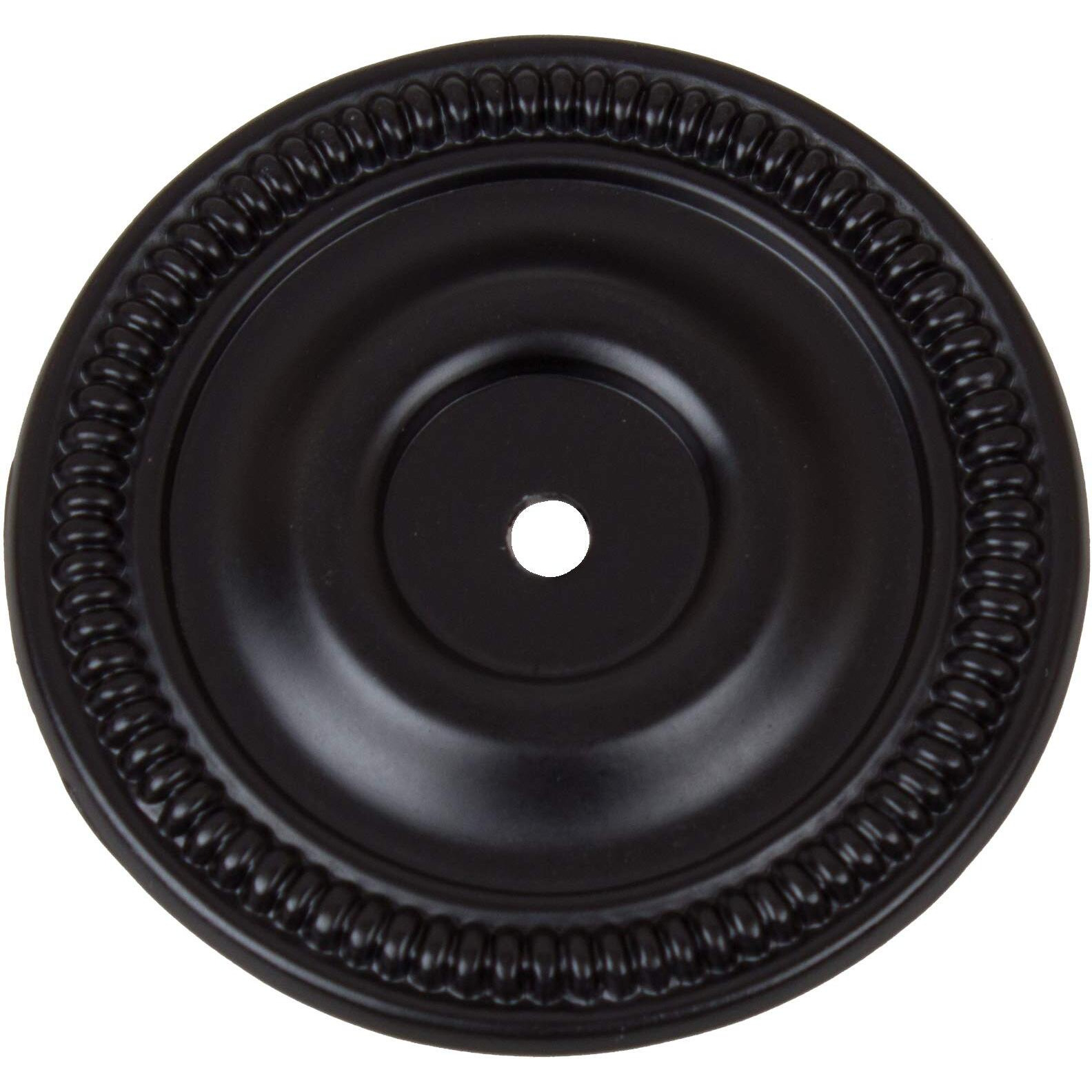 Gliderite Hardware 5060-Mb-10 2.5-Inch Round Cabinet Back Plate 10 Pack, Matte Black Finish