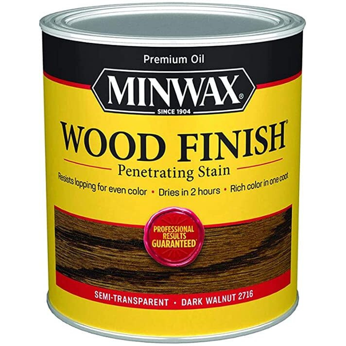 1/2 Pt Minwax 22716 Dark Walnut Wood Finish Oil-Based Wood Stain