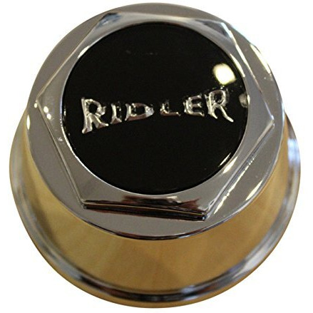 Ridler 675 5 Spoke Chrome Wheel Rim Snap In Center Cap Black Logo C10675