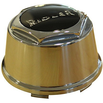 Ridler 675 5 Spoke Chrome Wheel Rim Snap In Center Cap Black Logo C10675