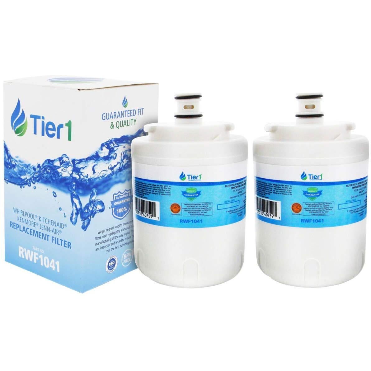 Tier1 Ukf7003 Refrigerator Water Filter 2-Pk | Replacement For Maytag Ukf7002Axx, Ukf7003Axx, Whirlpool Edr7D1, Ukf7002, Ukf7001, Ukf7001Axx, Ukf6001, Ukf5001, Wsm-1, Wf288, Fridge Filter