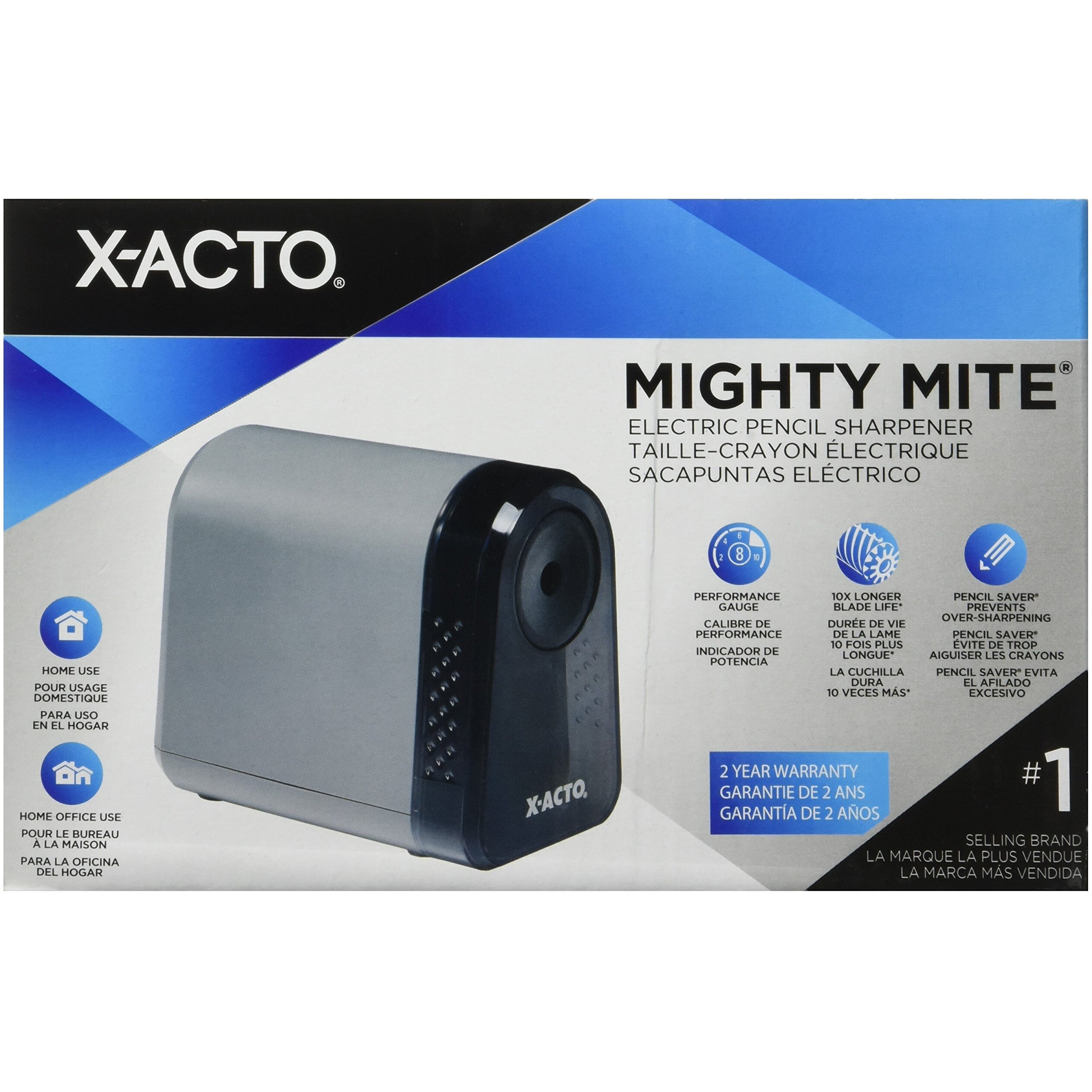 X-Acto Mighty Mite Electric Pencil Sharpener, Gray